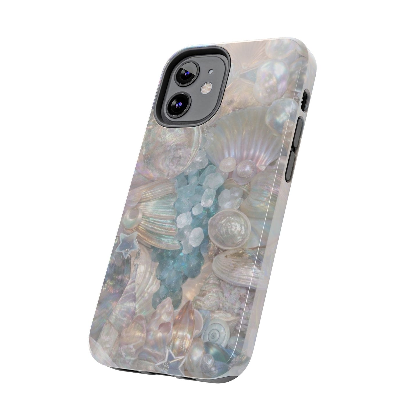 Aquamarine and Shells - Protective Phone Case