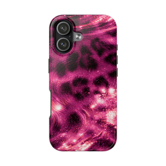 Magenta Y2K Leopard - Protective Phone Case