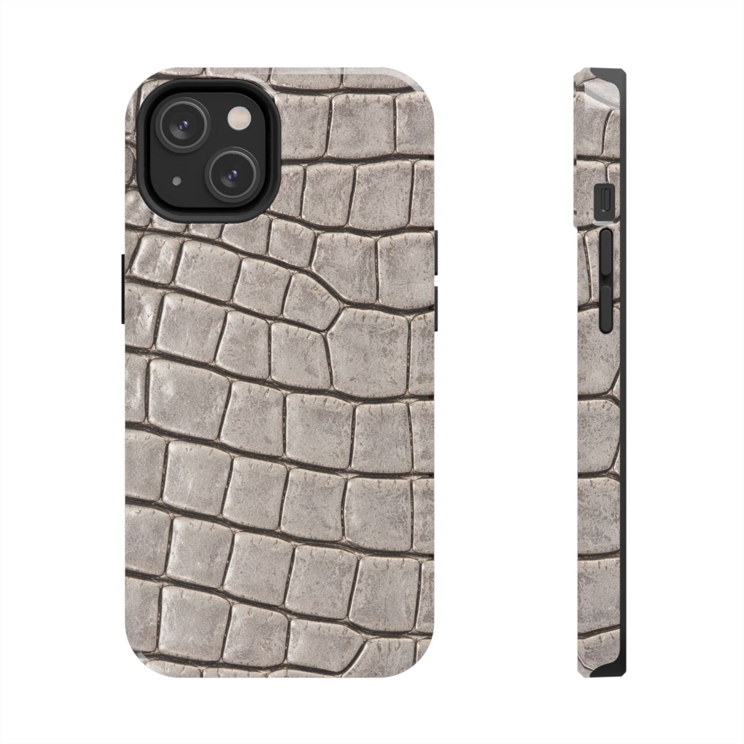 2000s Grey Crocodile - Protective Phone Case