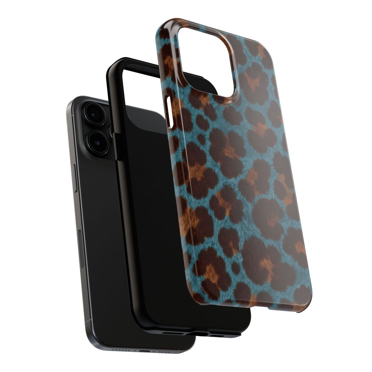 Teal Leopard - Protective Phone Case
