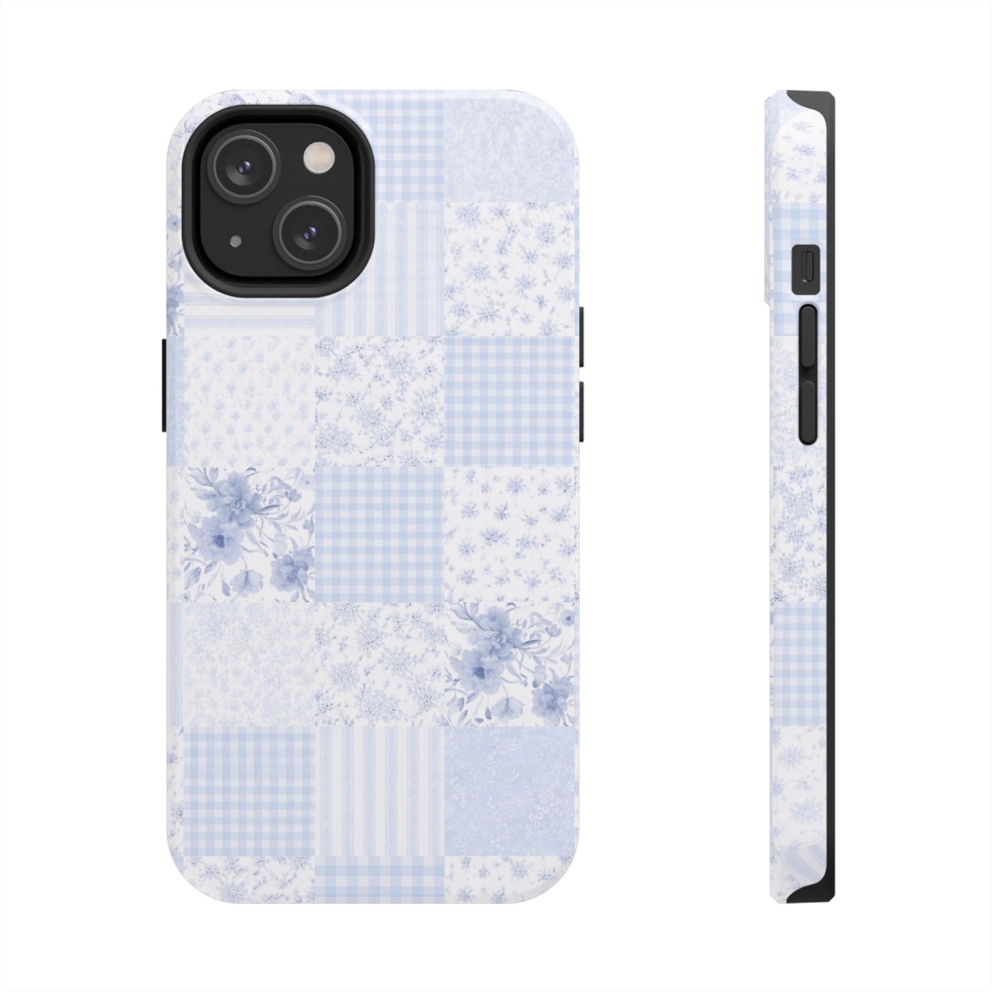 Baby Blue Plaid - Protective Phone Case
