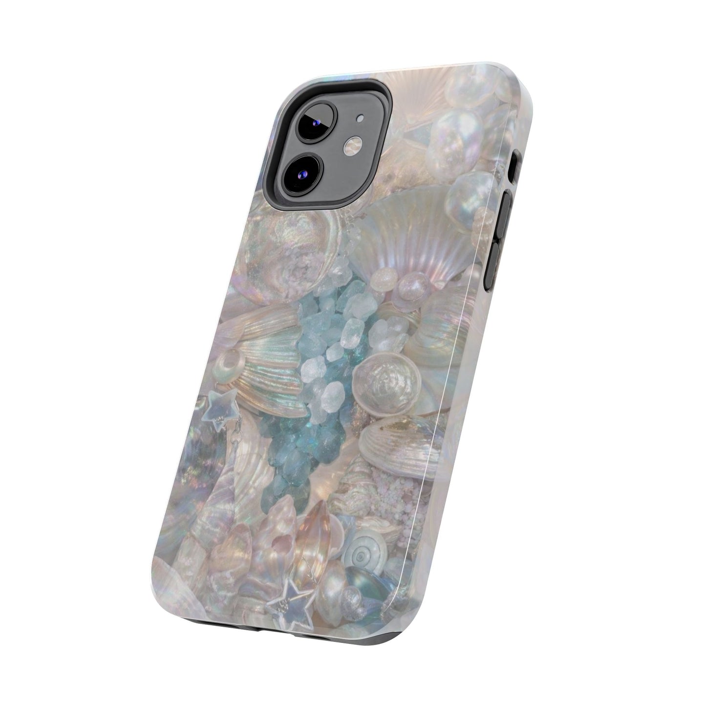 Aquamarine and Shells - Protective Phone Case