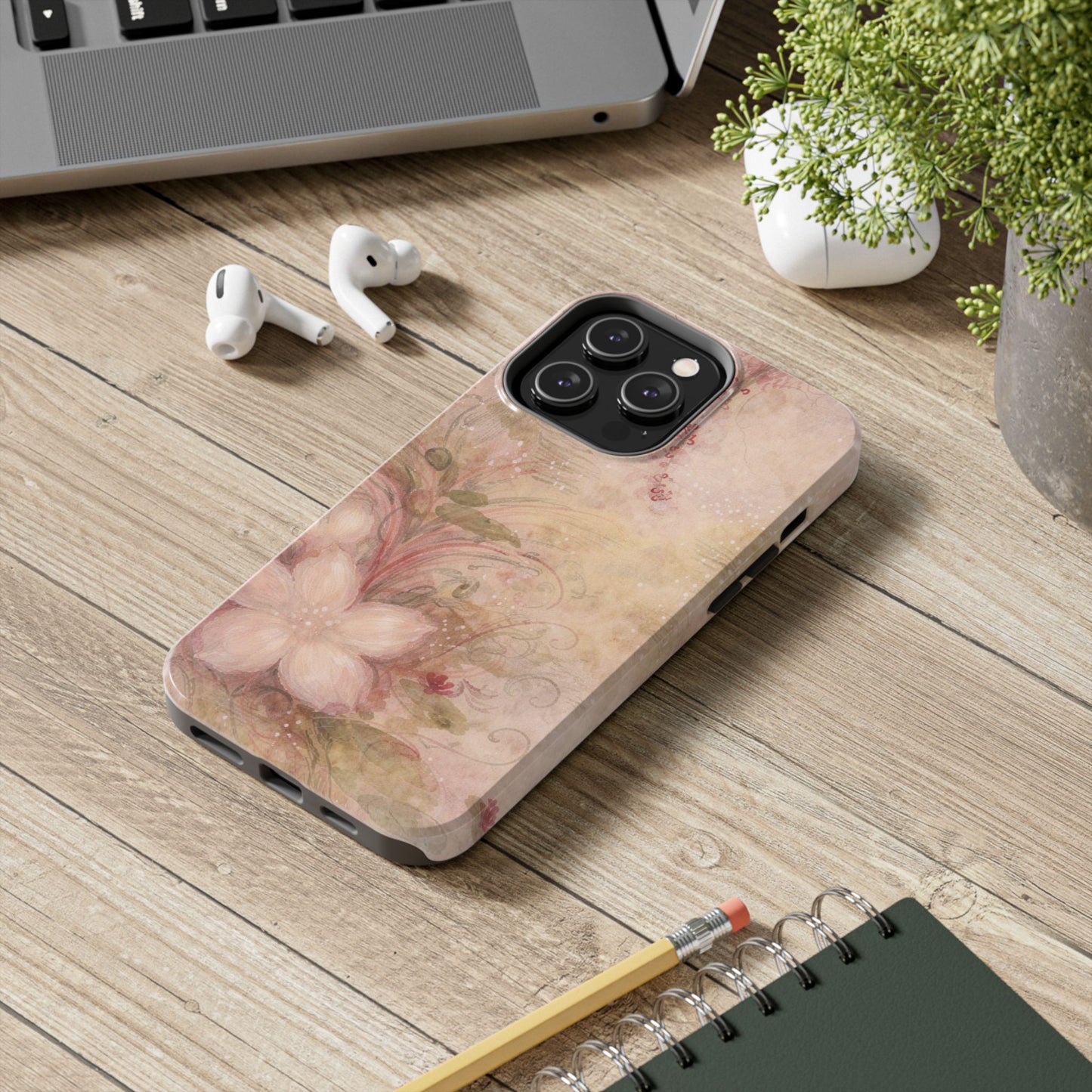 Antique Watercolor Floral - Protective Phone Case