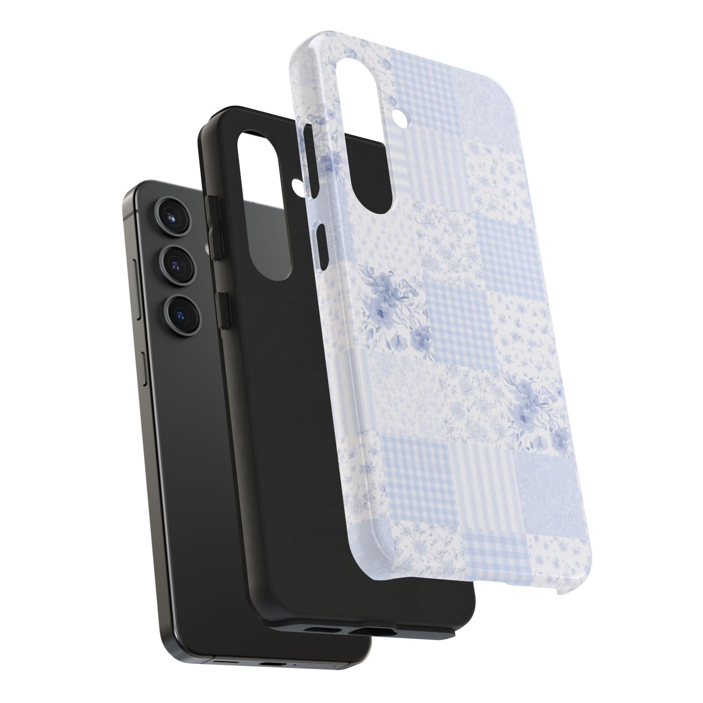 Baby Blue Plaid - Protective Phone Case