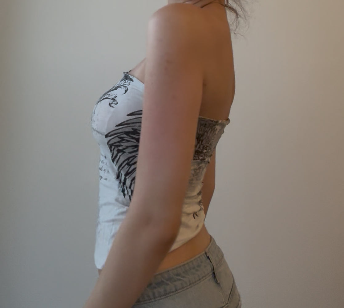 Y2K White Tube Top