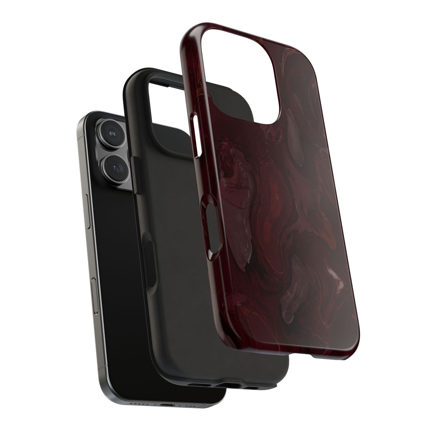 Glossy Maroon - Protective Phone Case