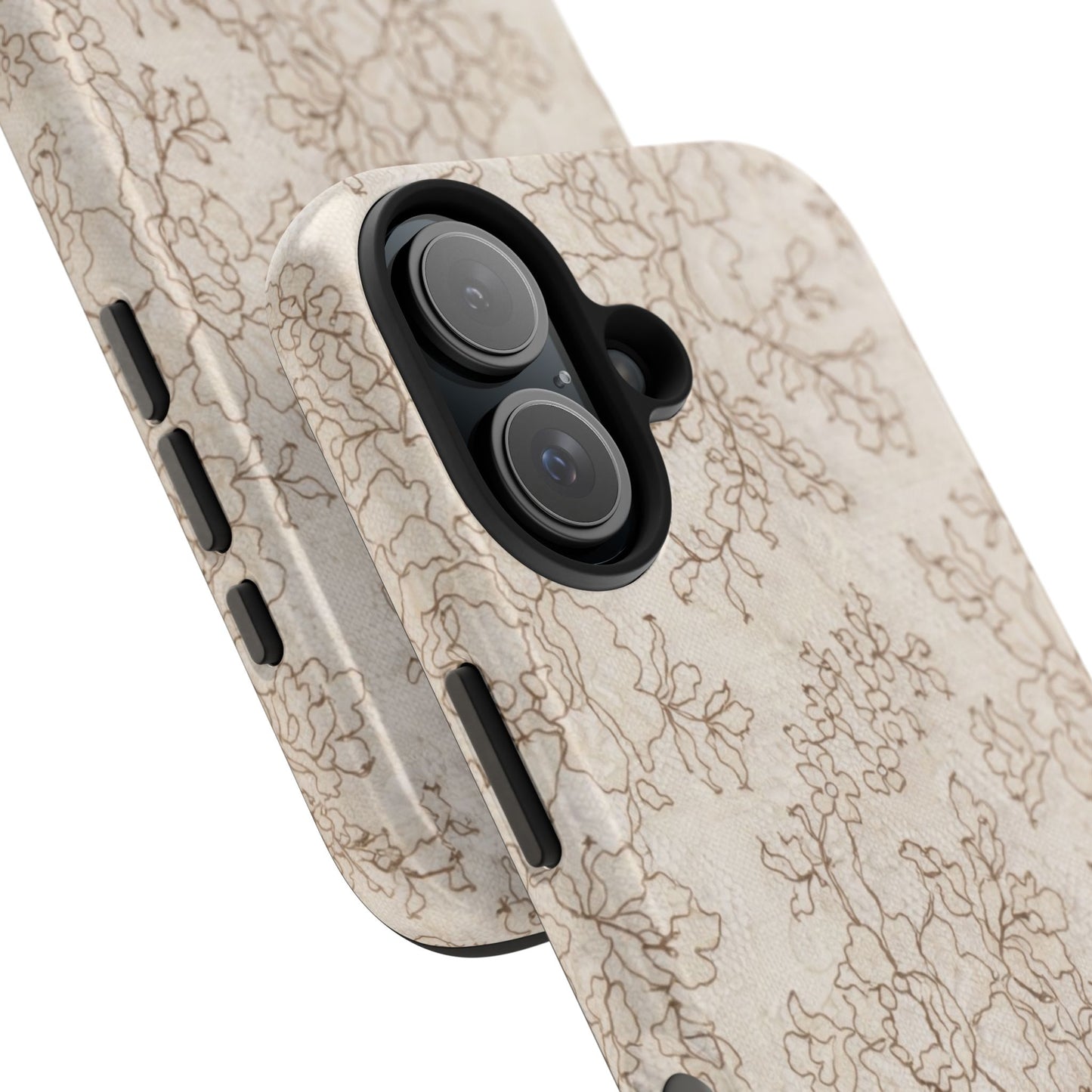 Vintage Beige Lace - Protective Phone Case