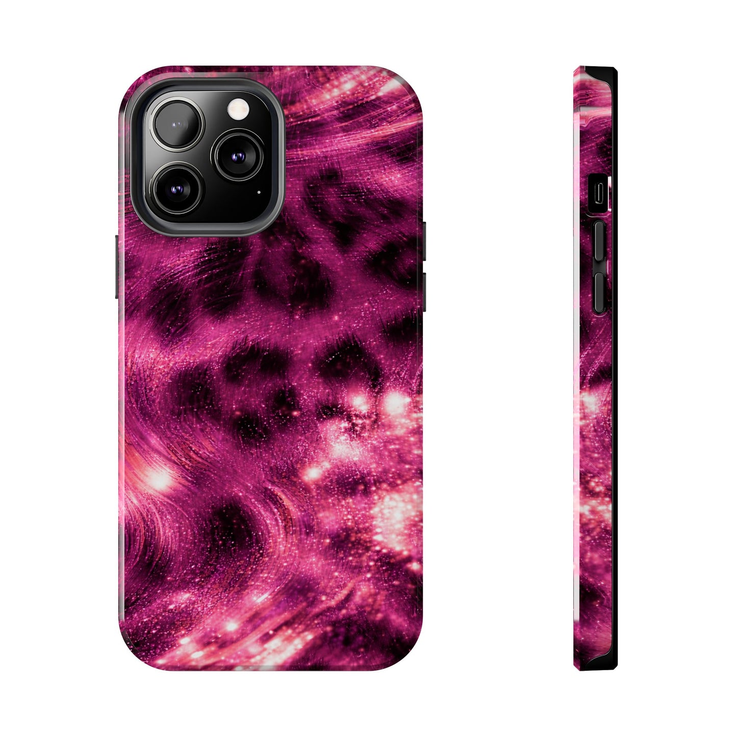 Magenta Y2K Leopard - Protective Phone Case