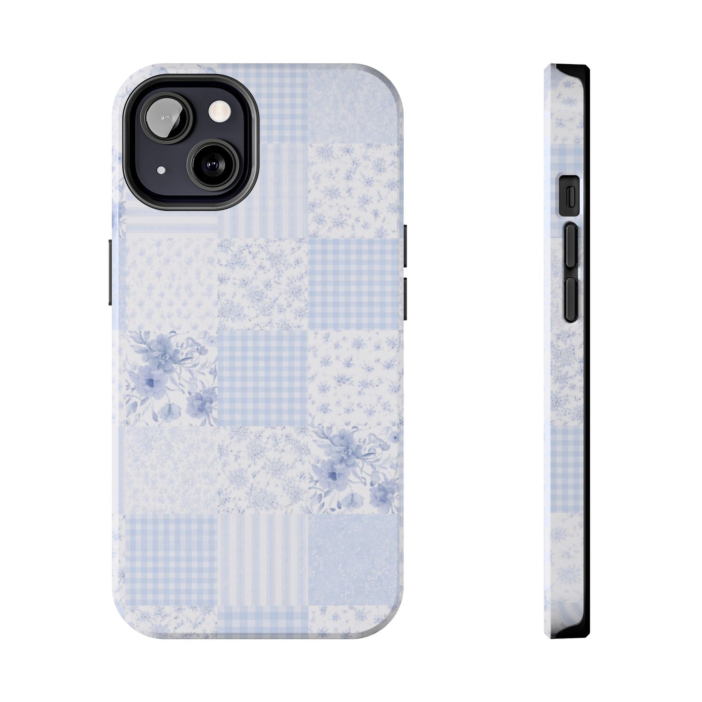 Baby Blue Plaid - Protective Phone Case