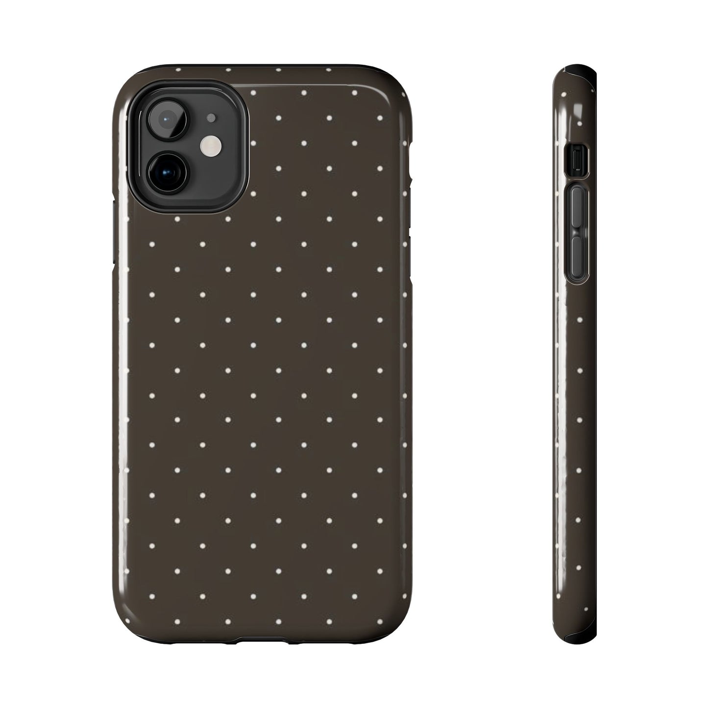 Brown Mini Polka Dot - Protective Phone Case