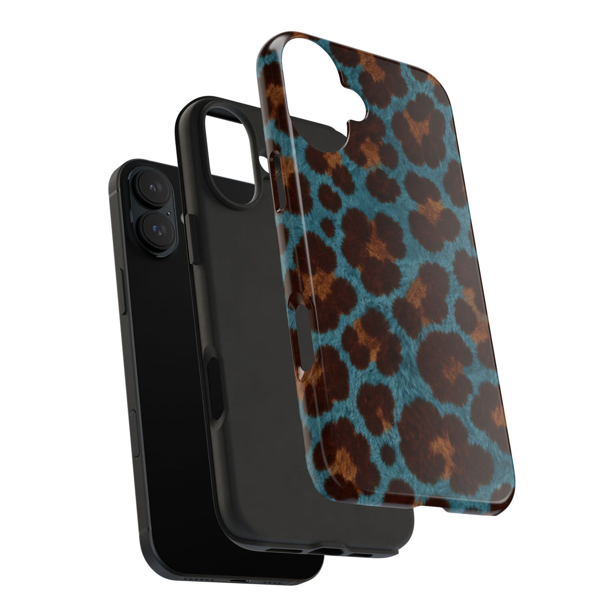 Teal Leopard - Protective Phone Case
