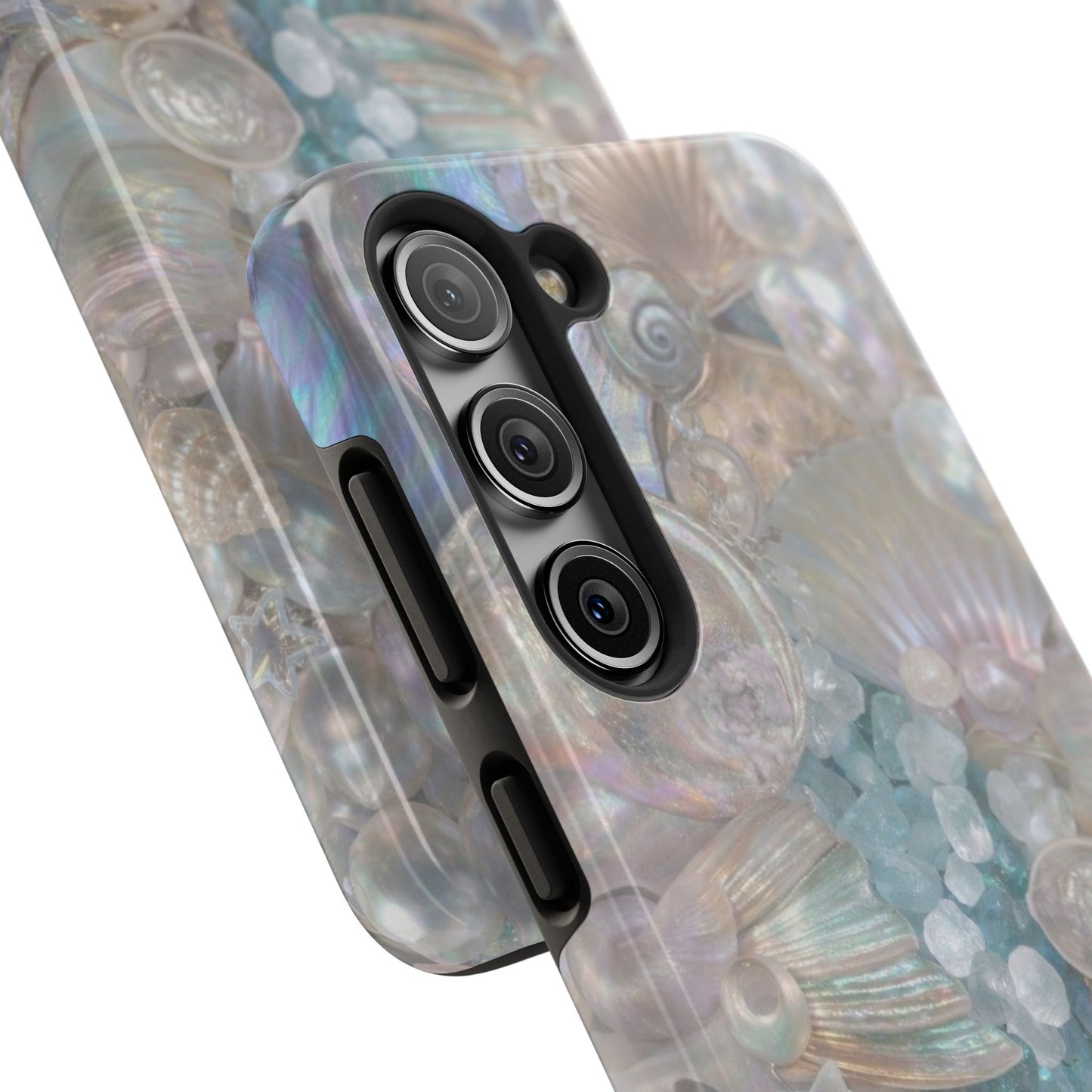 Aquamarine and Shells - Protective Phone Case