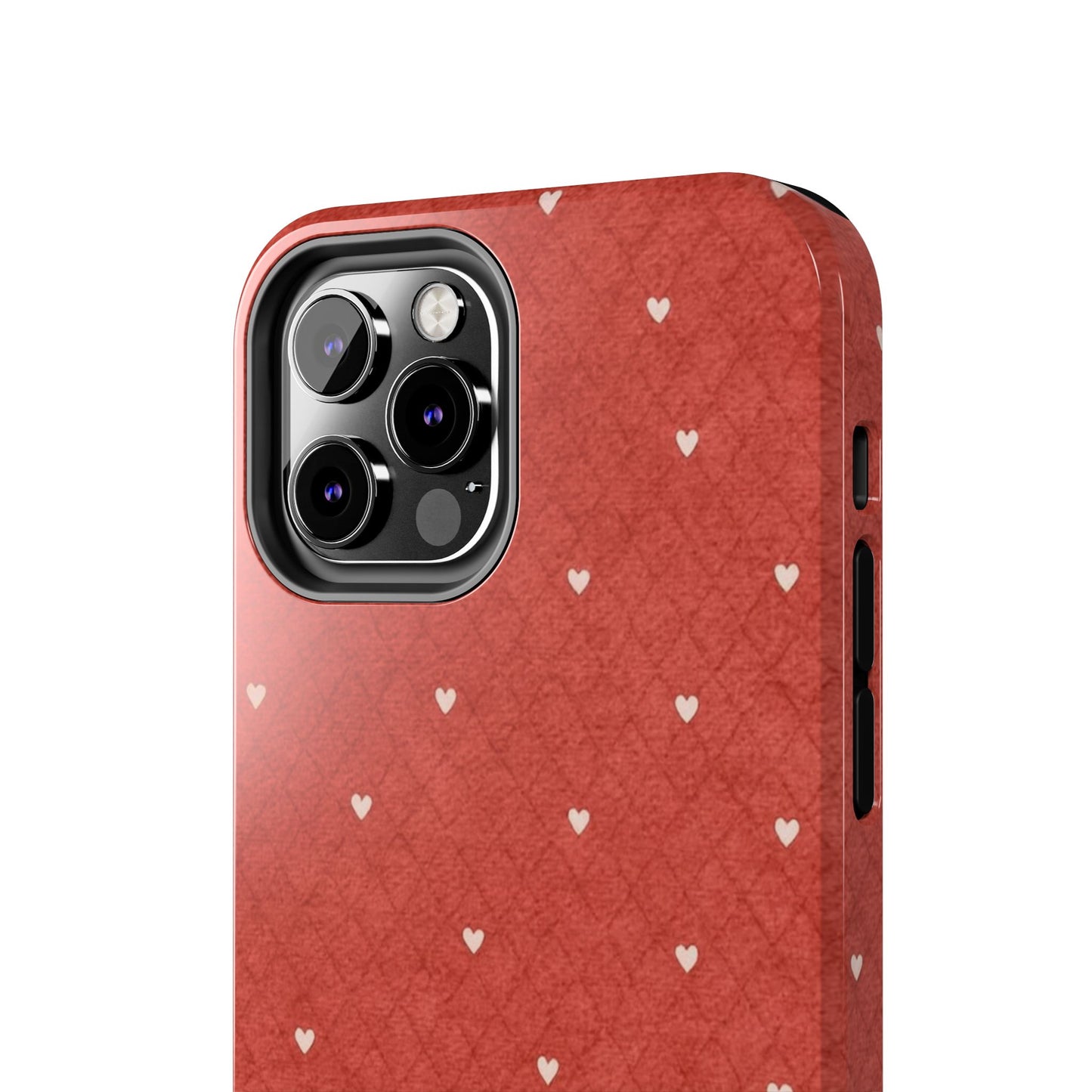 Red Quilted Hearts - Protective Phone Case