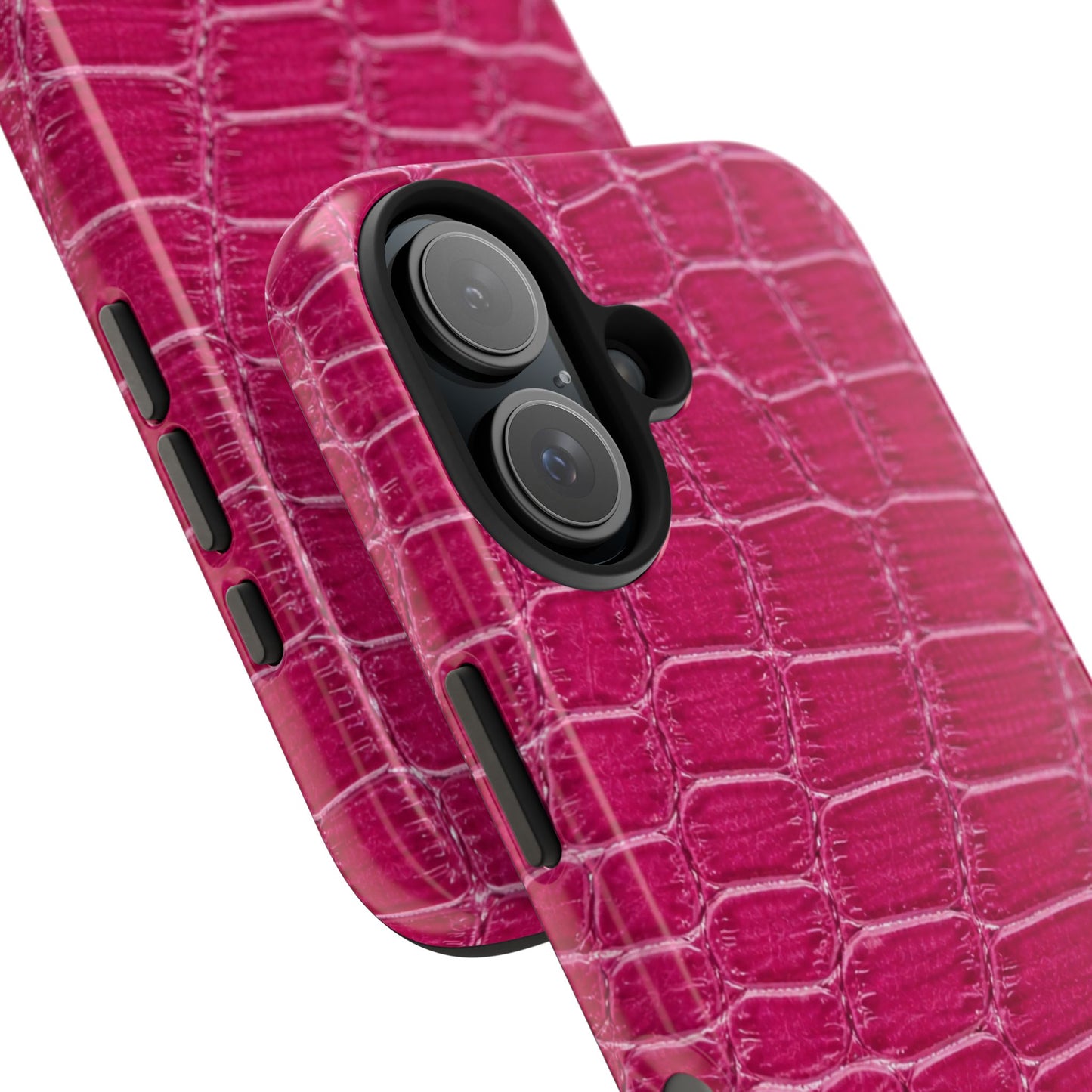 Pink Crocodile Pattern - Protective Phone Case