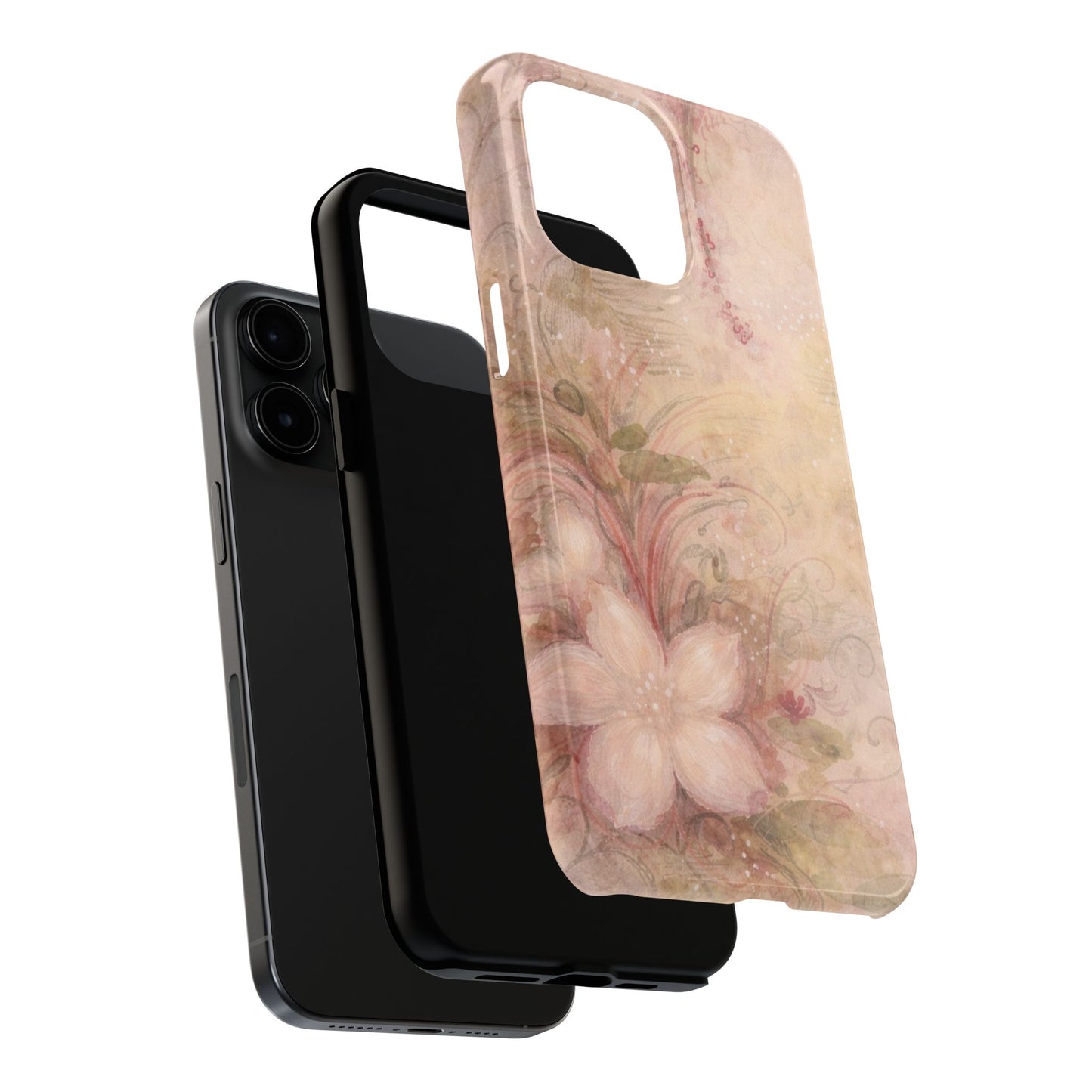 Antique Watercolor Floral - Protective Phone Case