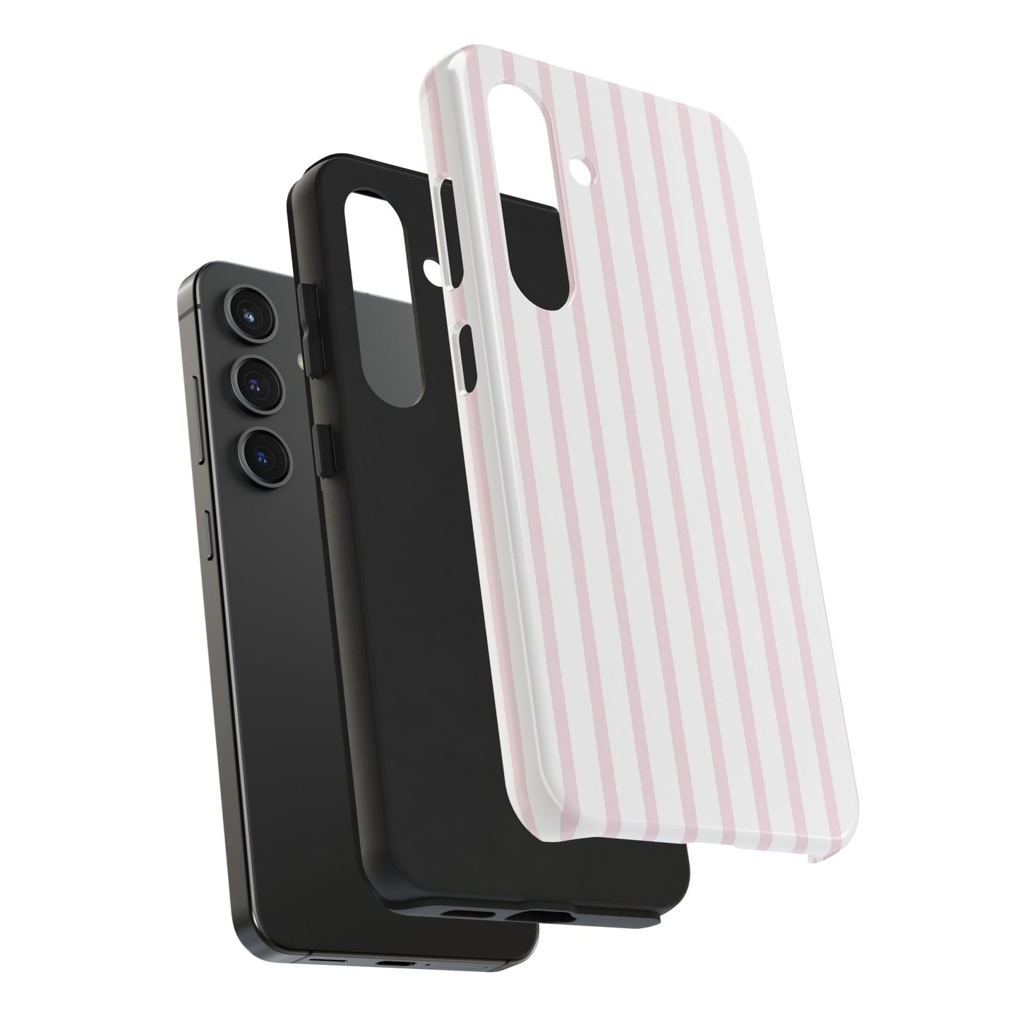 Pink Vertical Stripes - Protective Phone Case