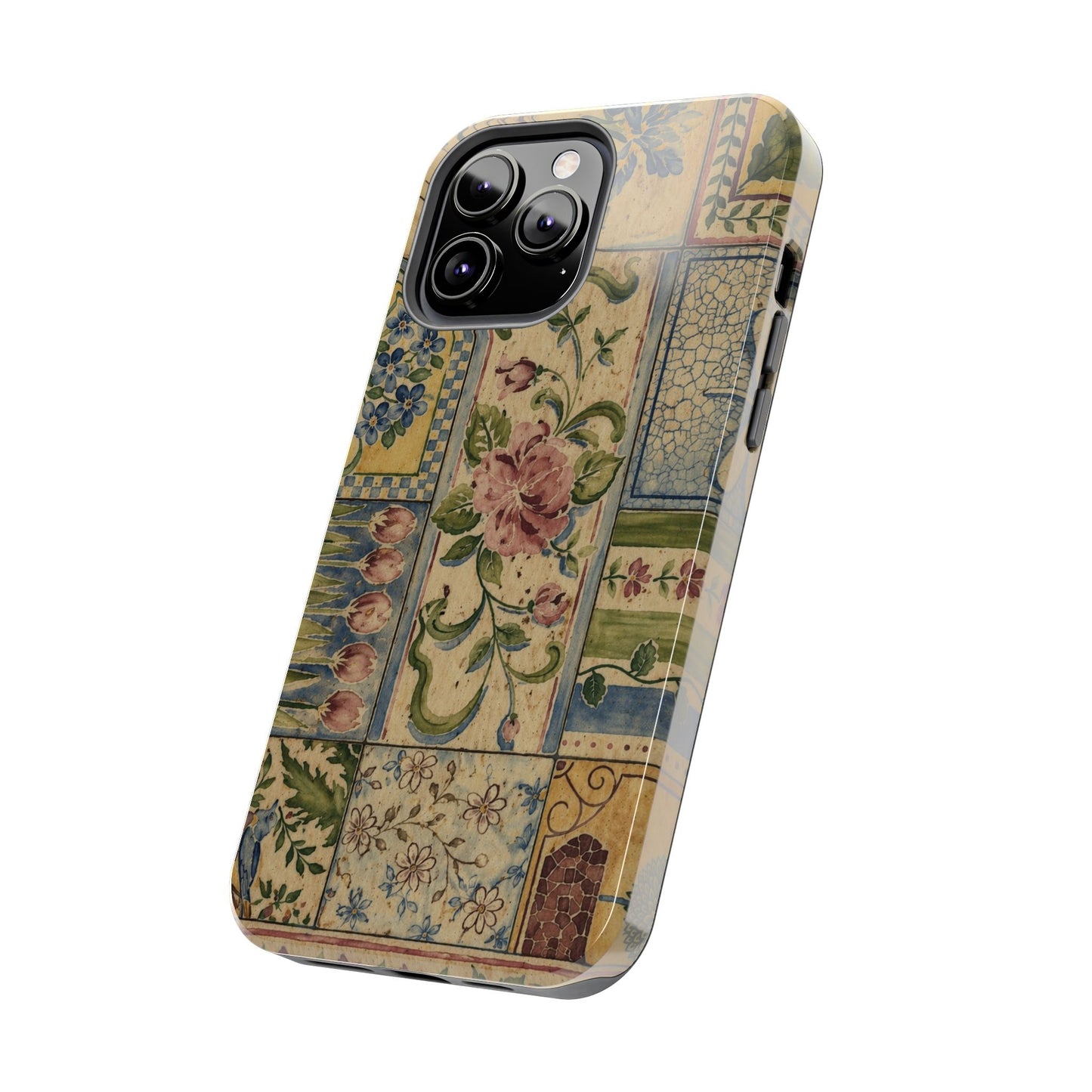 Vintage Floral Patchwork - Protective Phone Case