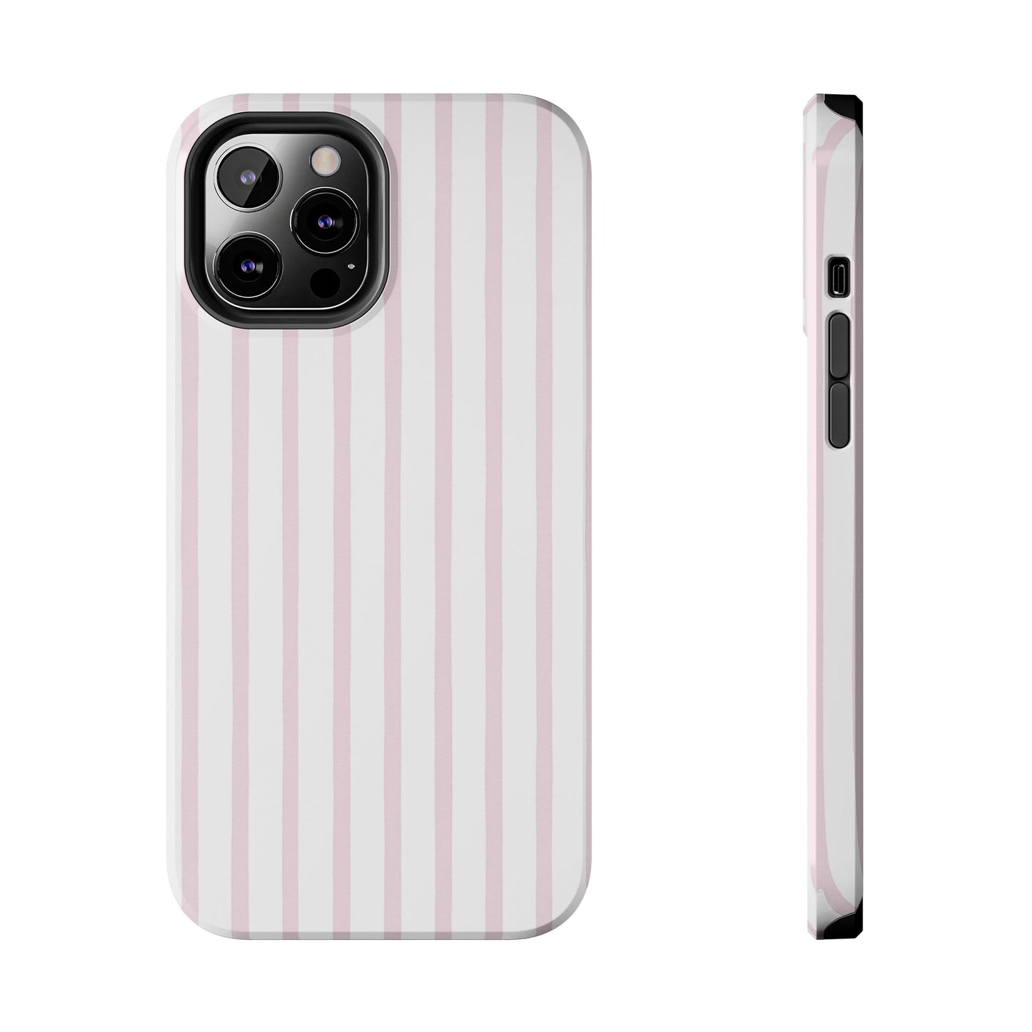 Pink Vertical Stripes - Protective Phone Case