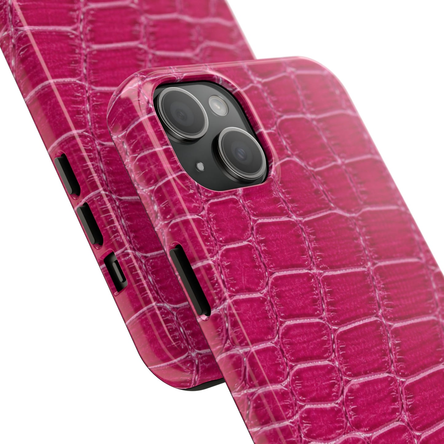 Pink Crocodile Pattern - Protective Phone Case