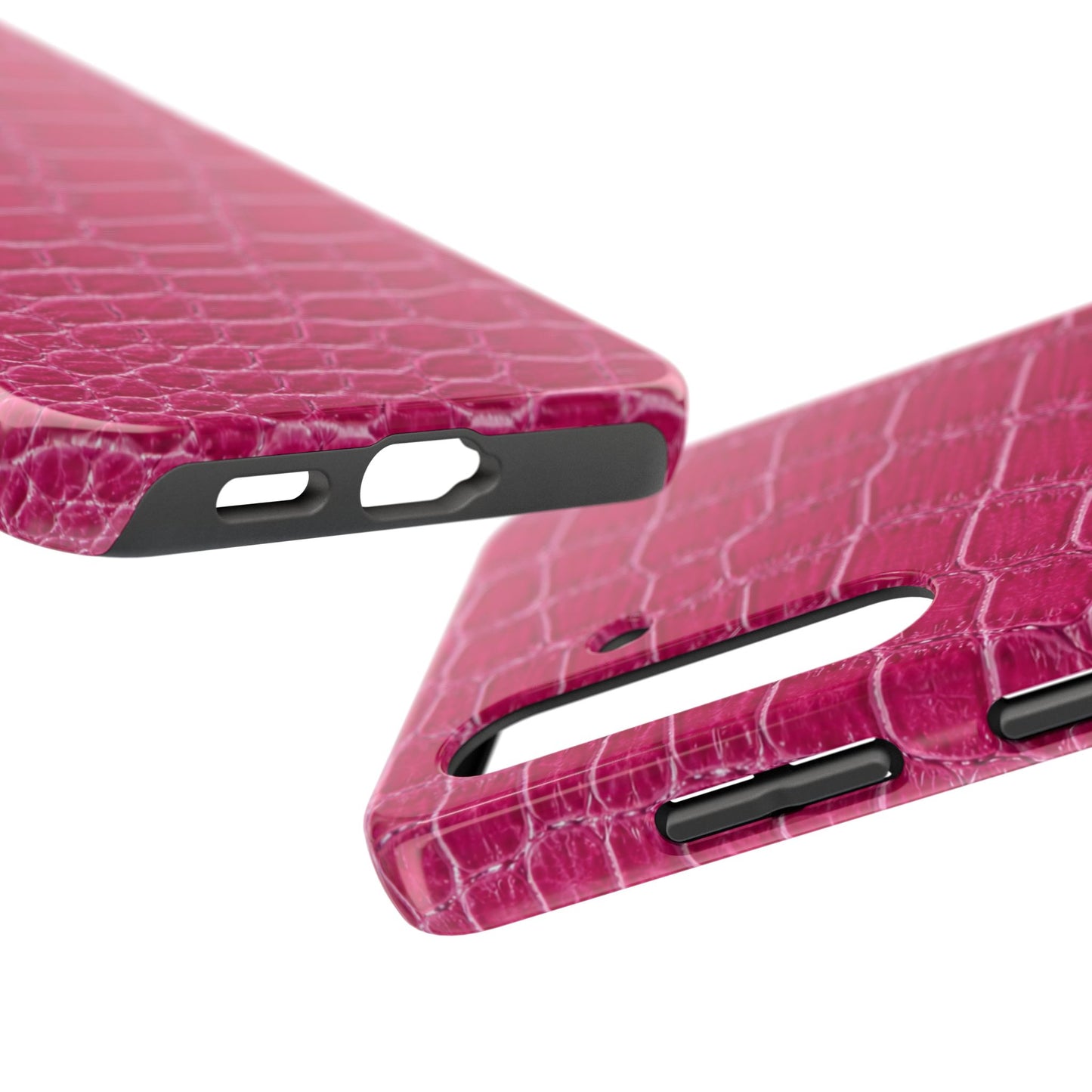 Pink Crocodile Pattern - Protective Phone Case