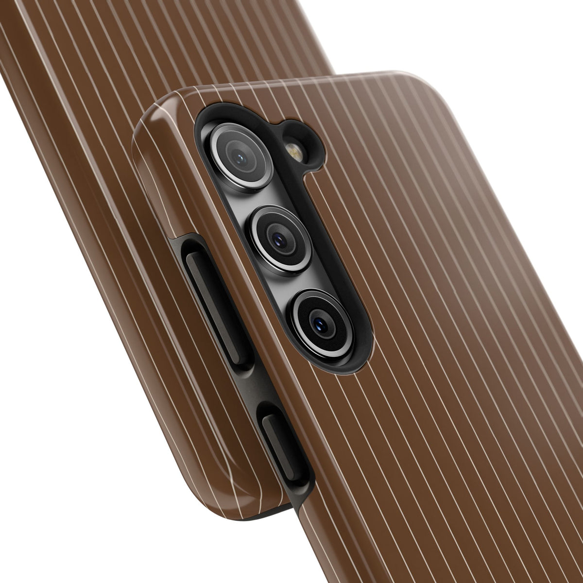 Brown Pinstripe - Protective Phone Case
