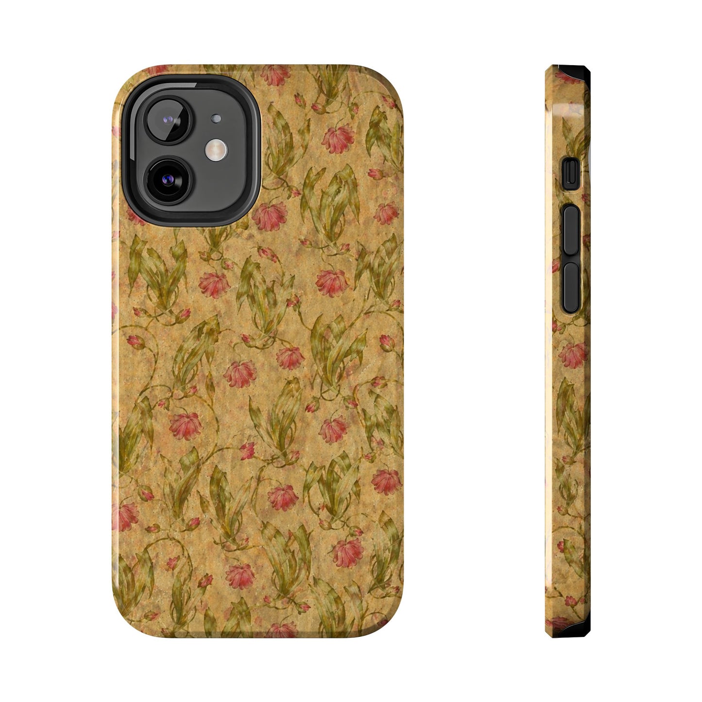 Roses on Aged Paper - Protective Phone Case