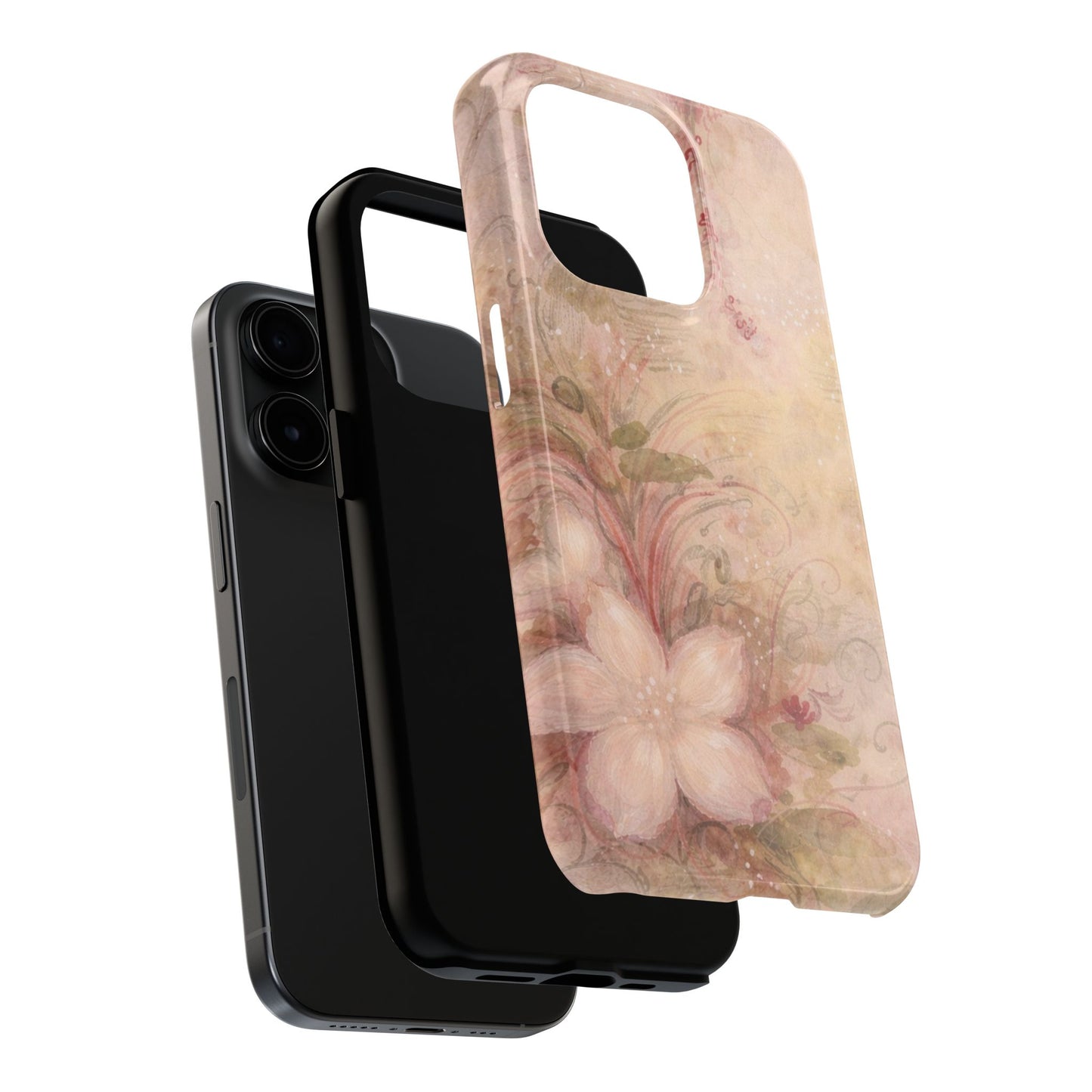 Antique Watercolor Floral - Protective Phone Case