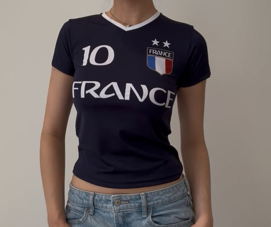 Adorable Blue France Baby Tee
