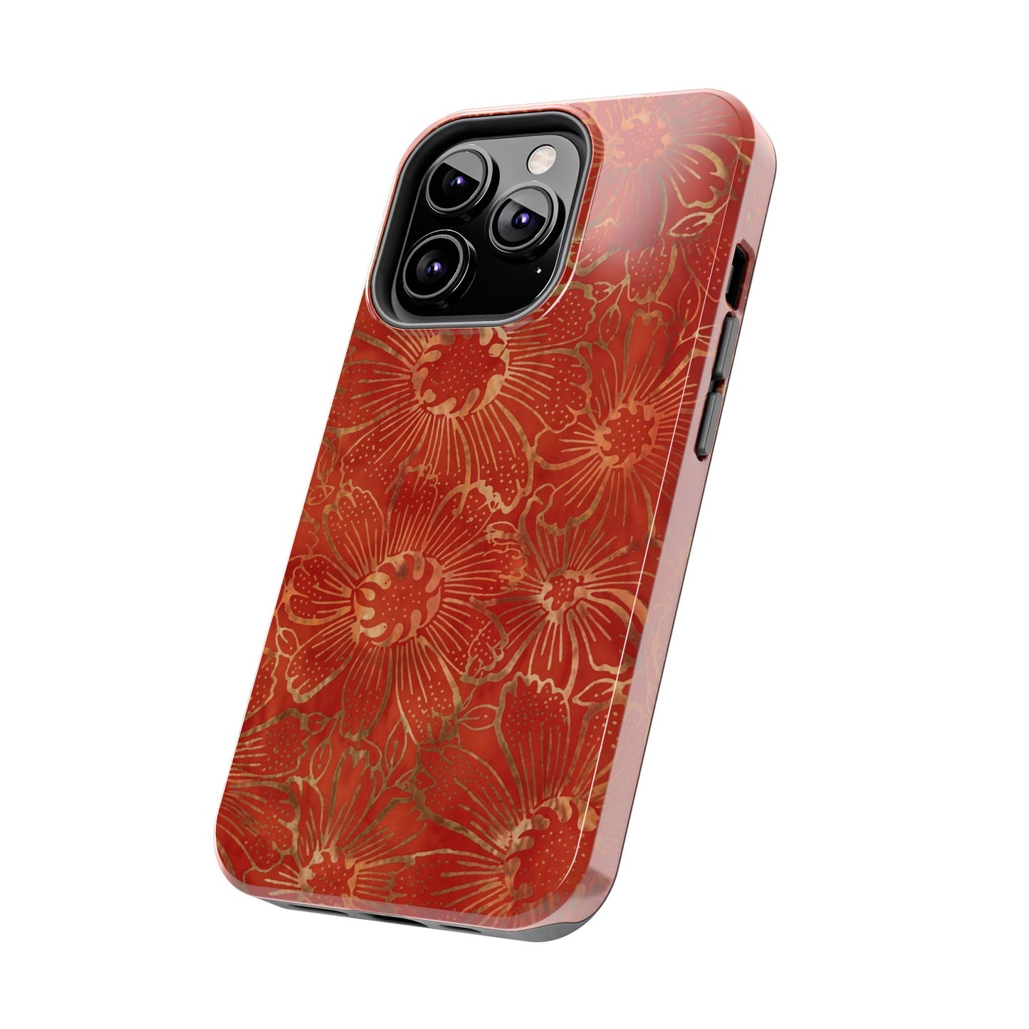Radiant Red Florals - Protective Phone Case