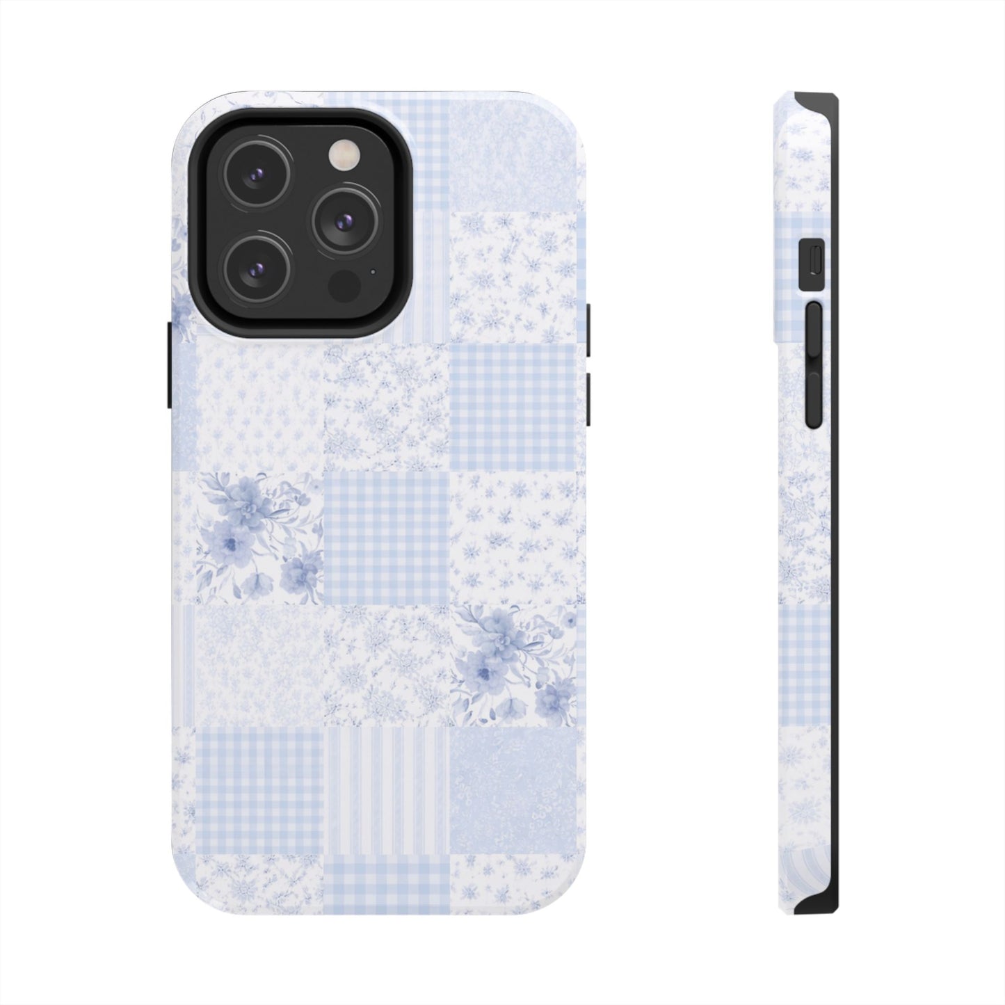 Baby Blue Plaid - Protective Phone Case