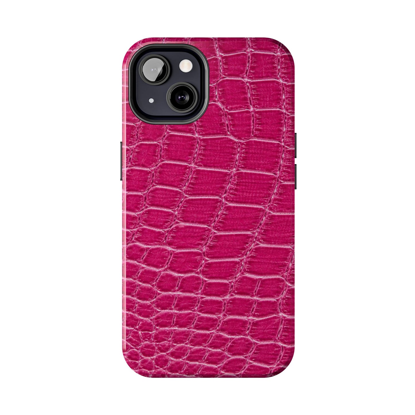 Pink Crocodile Pattern - Protective Phone Case