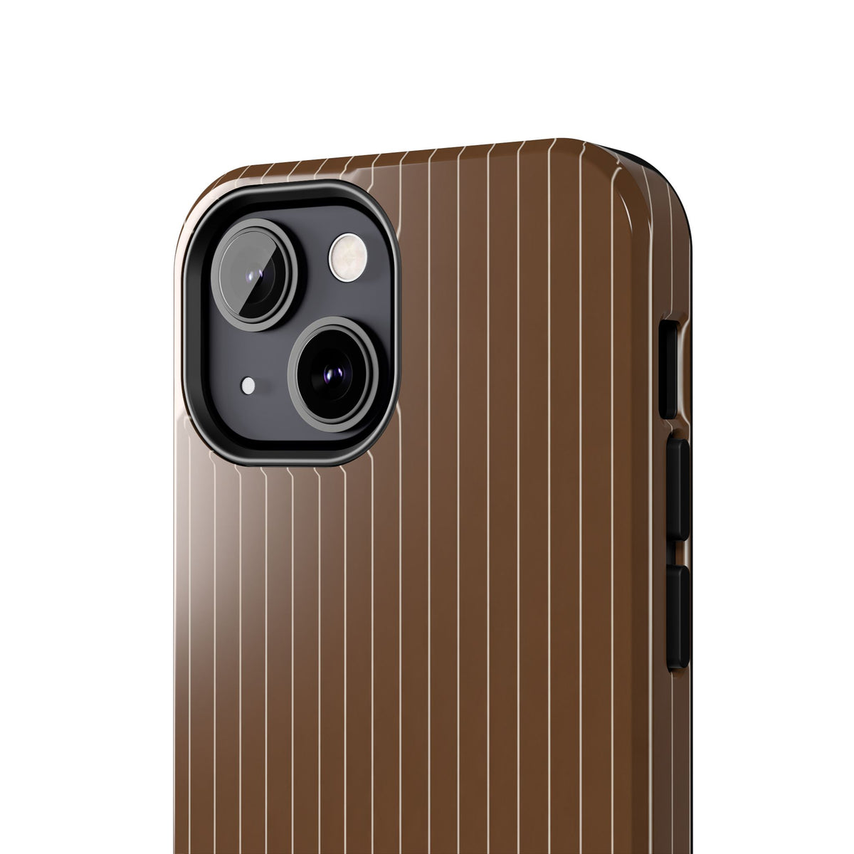 Brown Pinstripe - Protective Phone Case