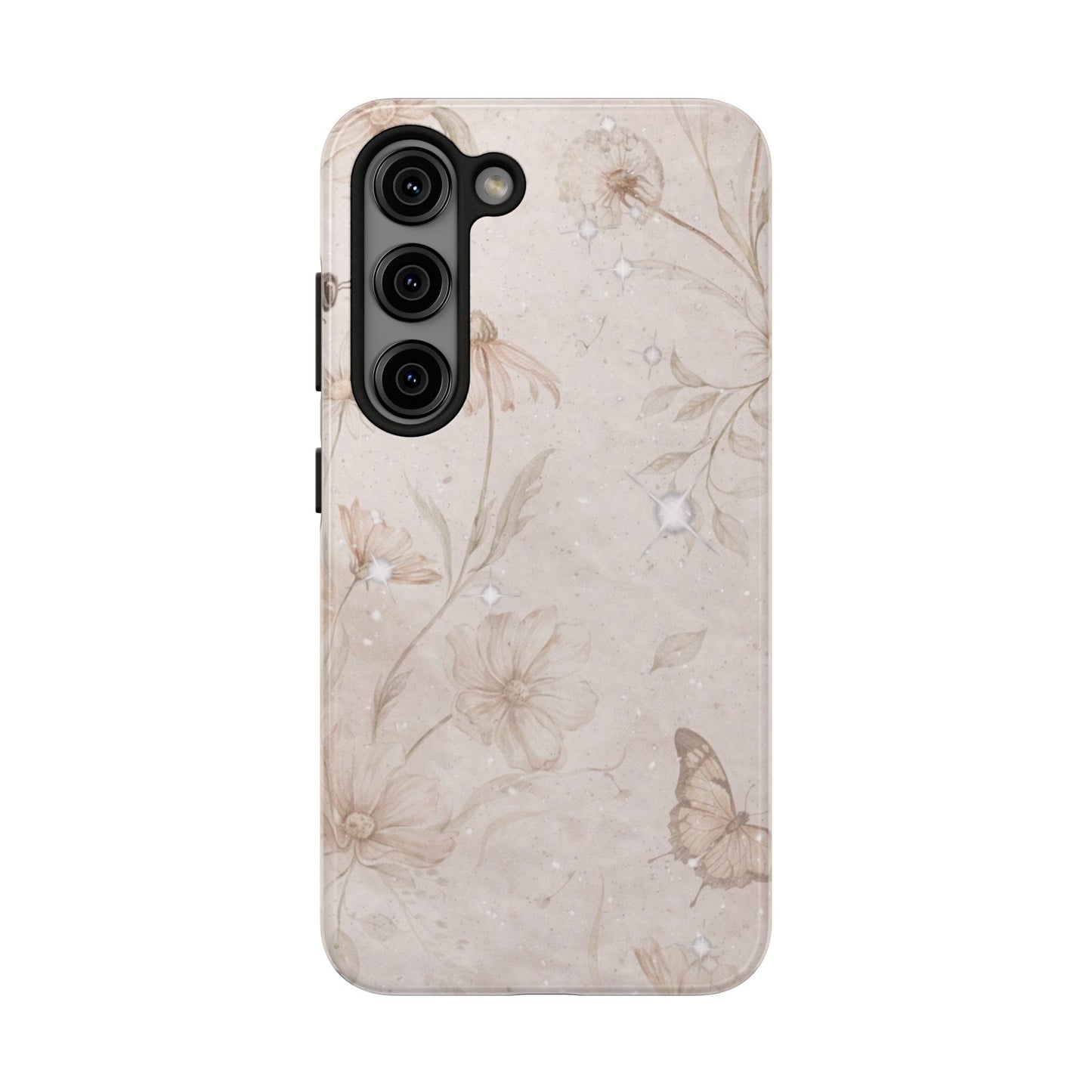 Beige Bloom - Protective Phone Case