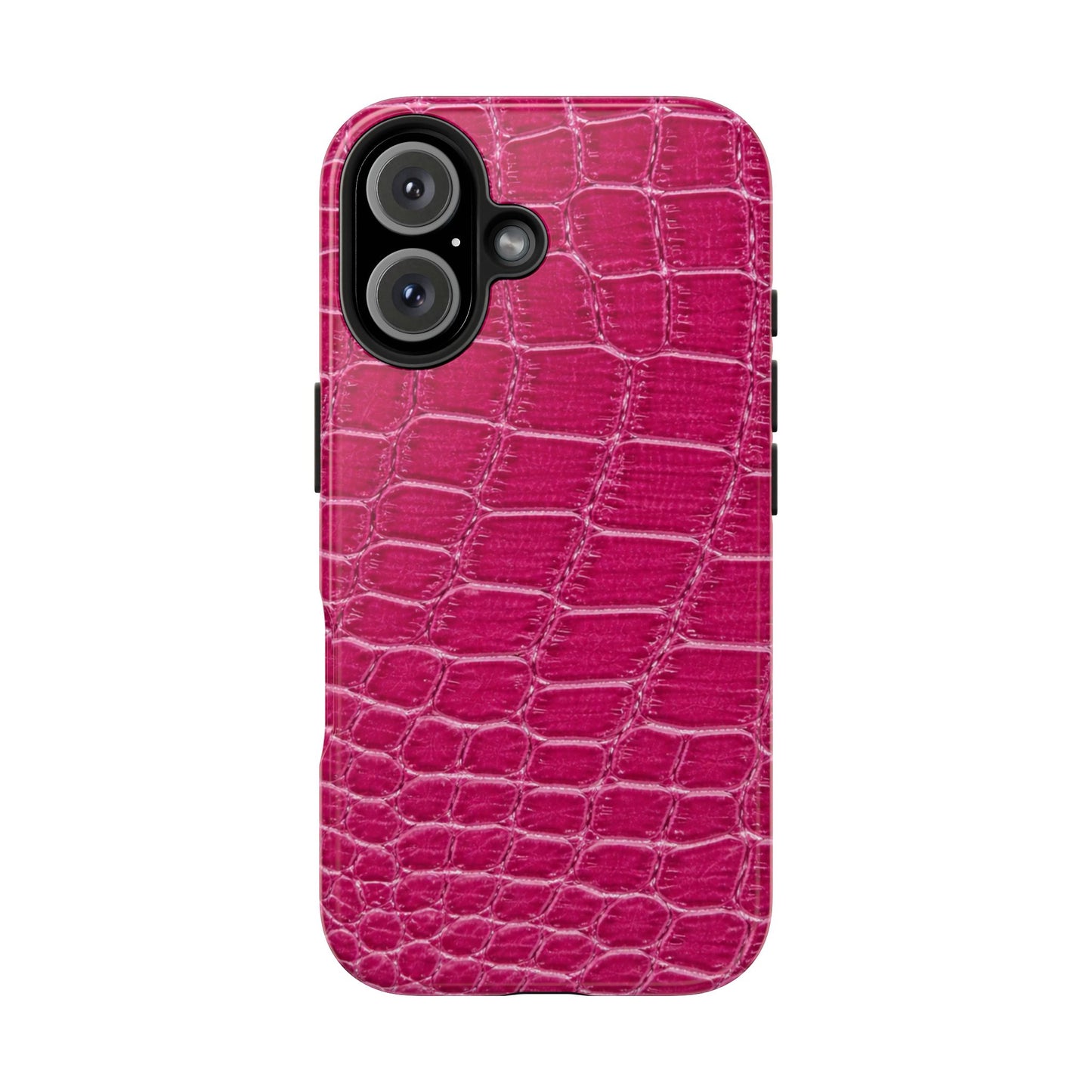 Pink Crocodile Pattern - Protective Phone Case