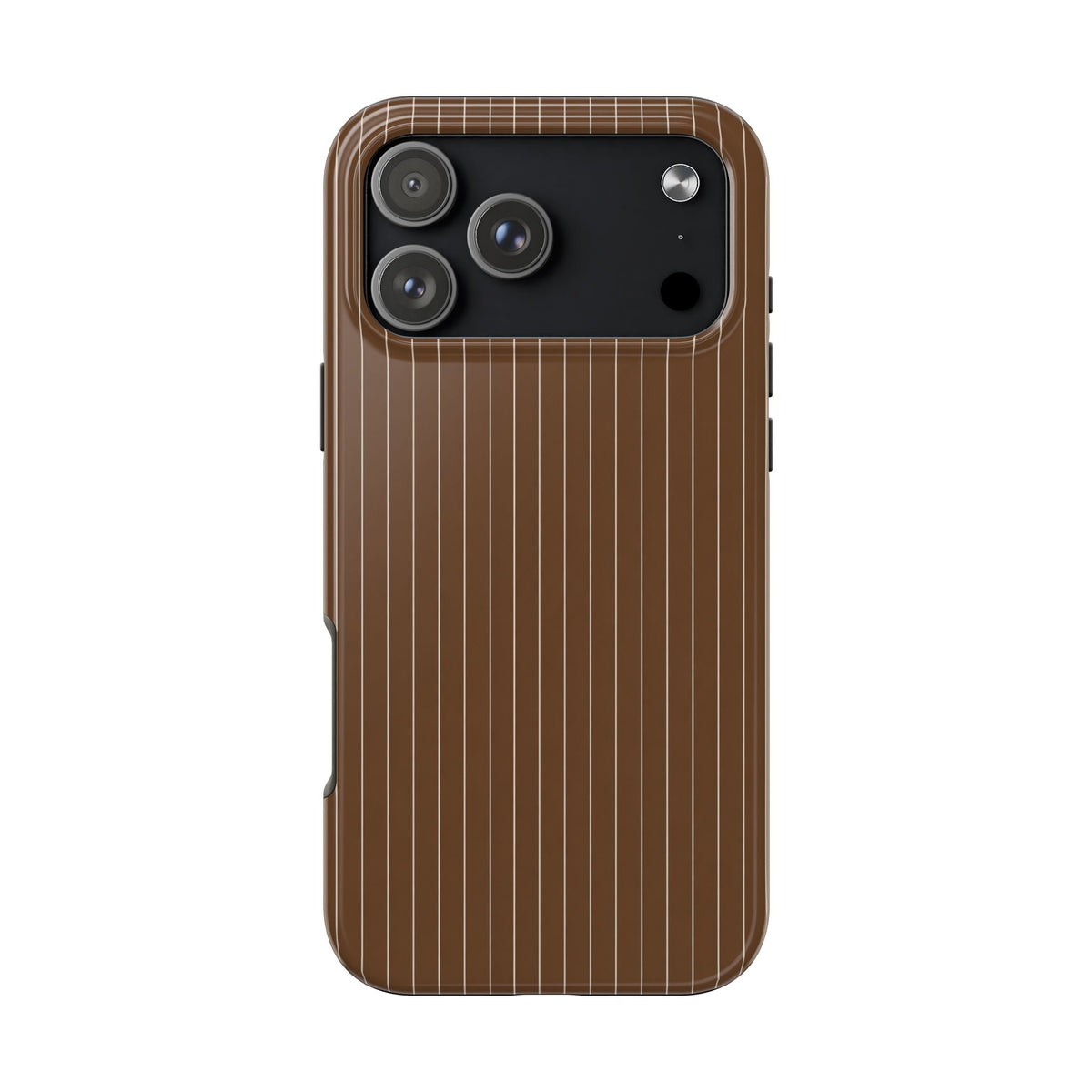 Brown Pinstripe - Protective Phone Case