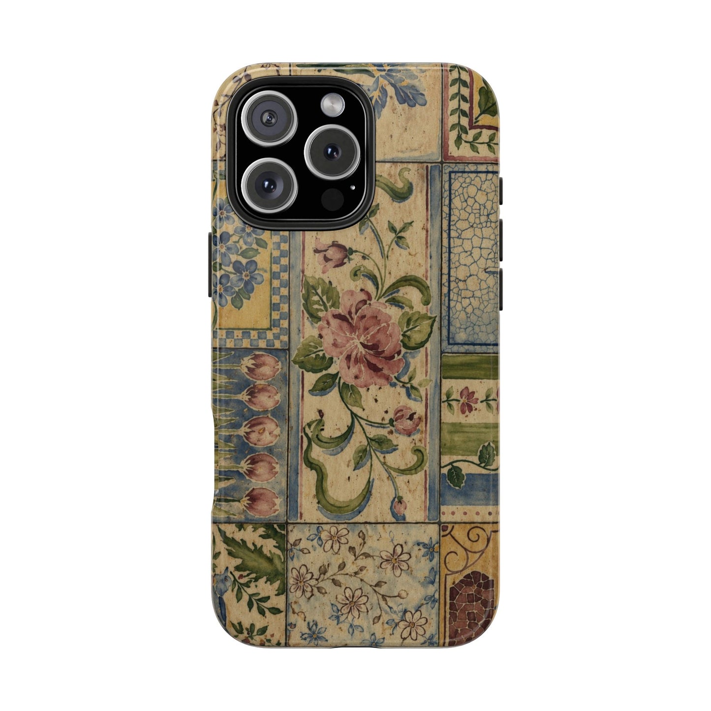 Vintage Floral Patchwork - Protective Phone Case