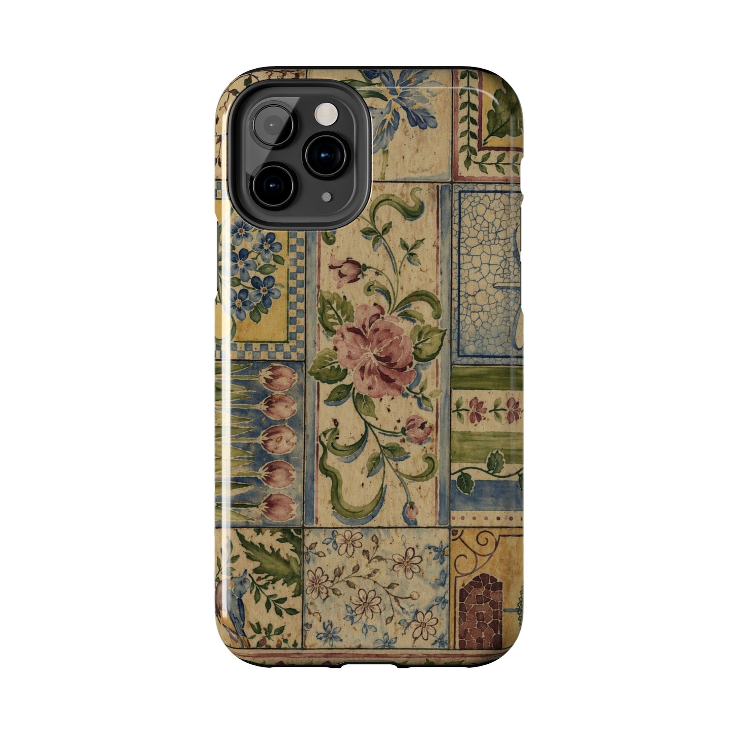 Vintage Floral Patchwork - Protective Phone Case