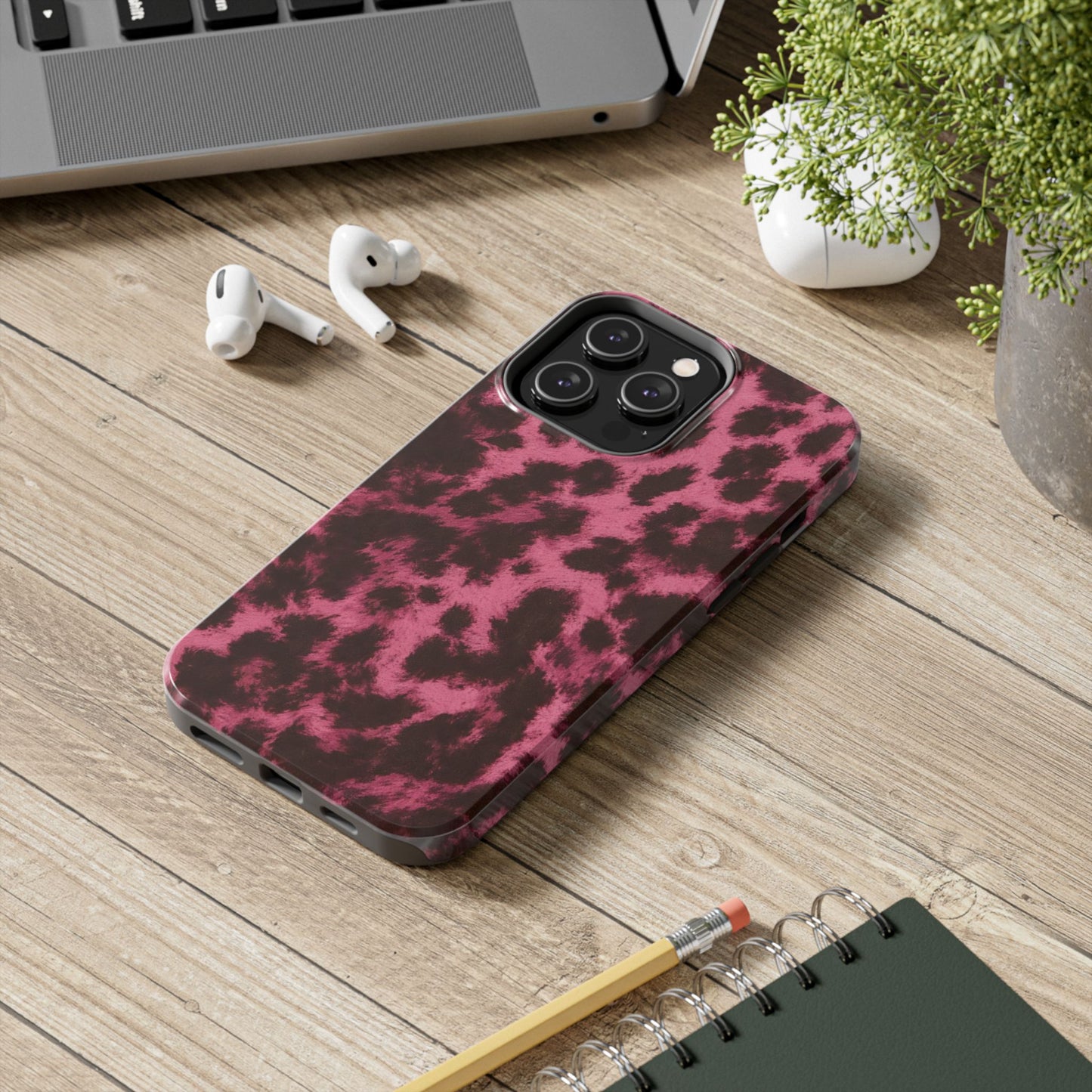 Pink Leopard Print - Protective Phone Case