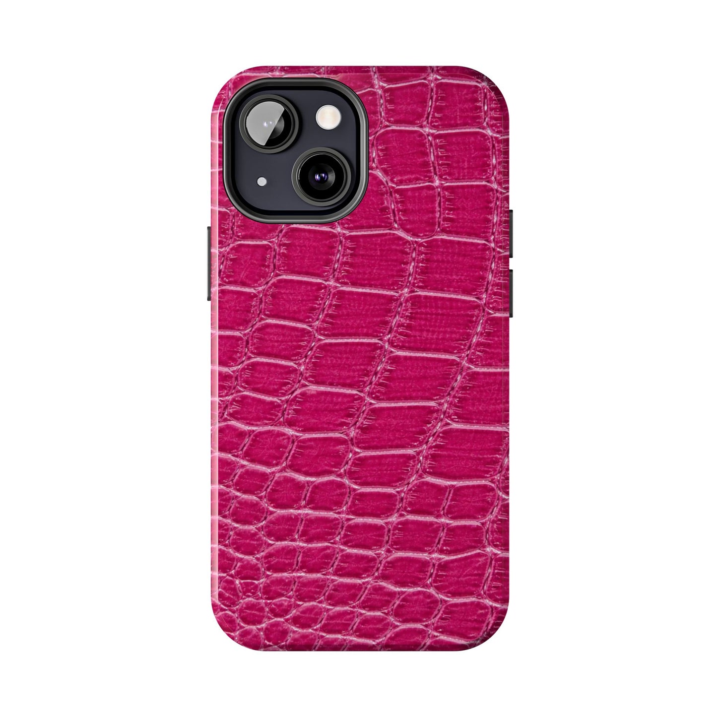 Pink Crocodile Pattern - Protective Phone Case