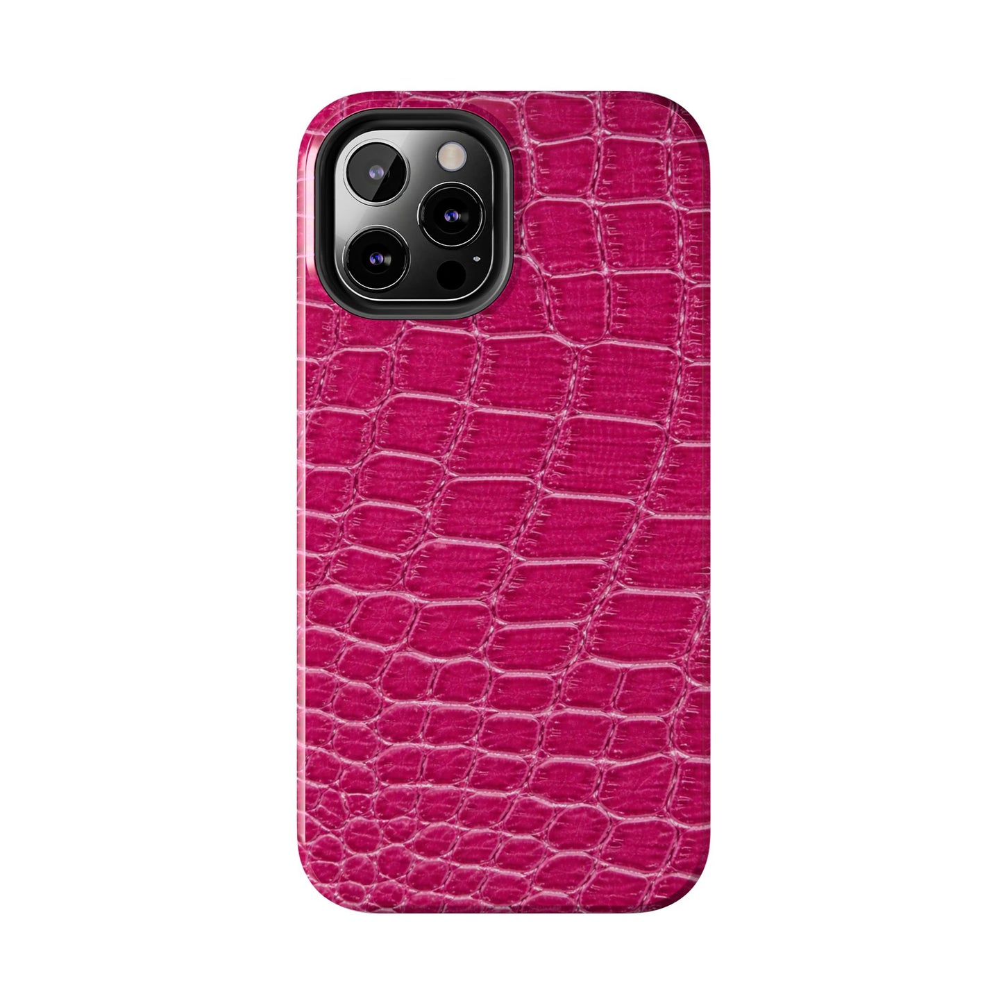 Pink Crocodile Pattern - Protective Phone Case