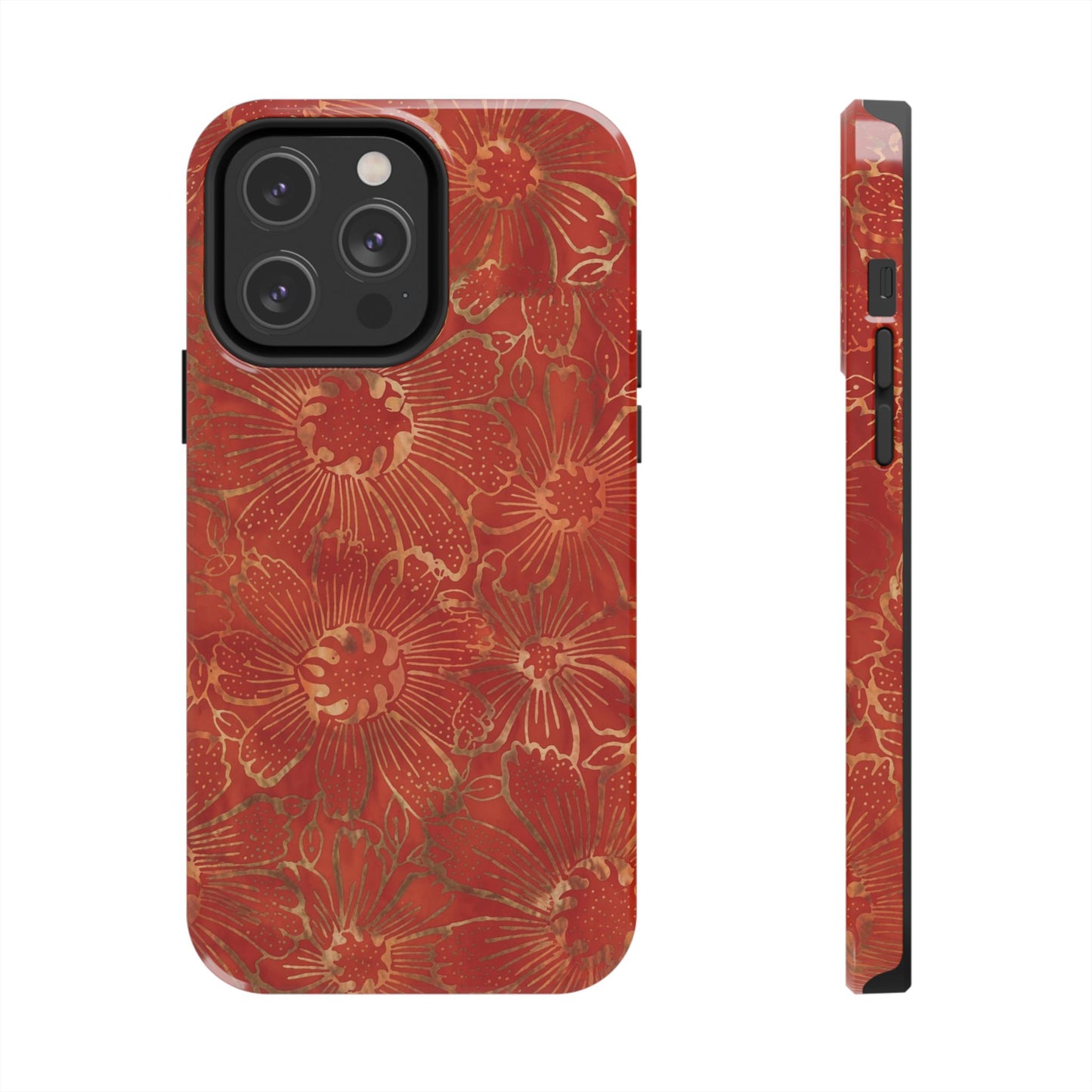 Radiant Red Florals - Protective Phone Case