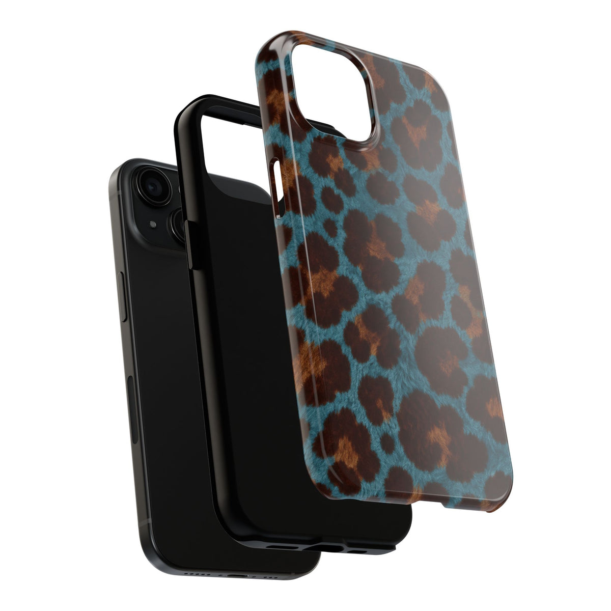 Teal Leopard - Protective Phone Case
