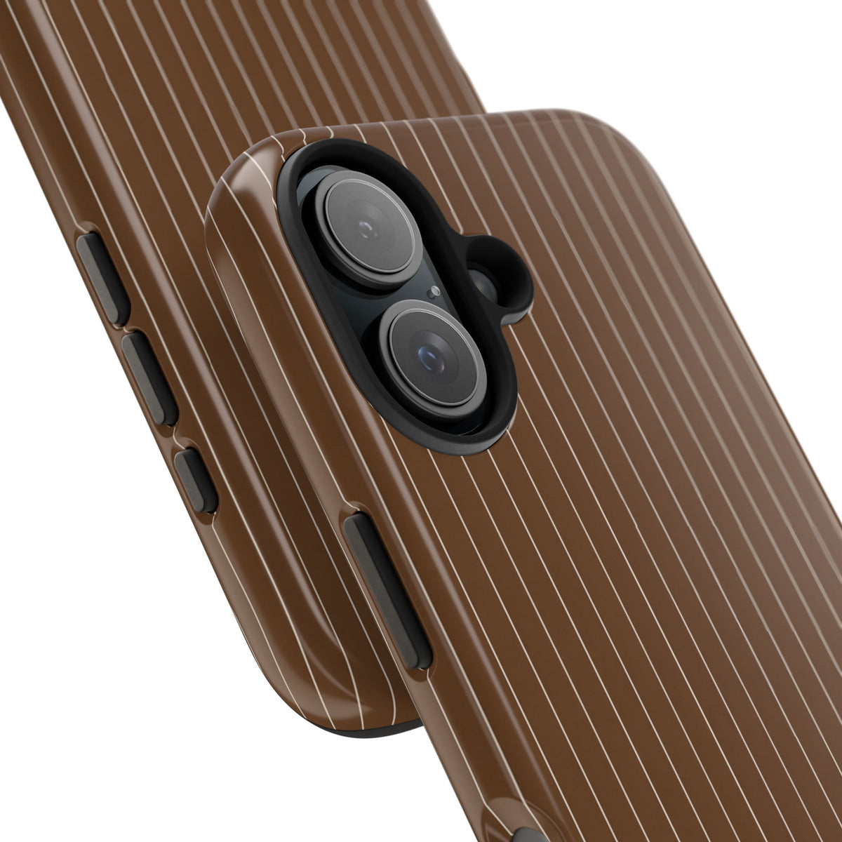 Brown Pinstripe - Protective Phone Case