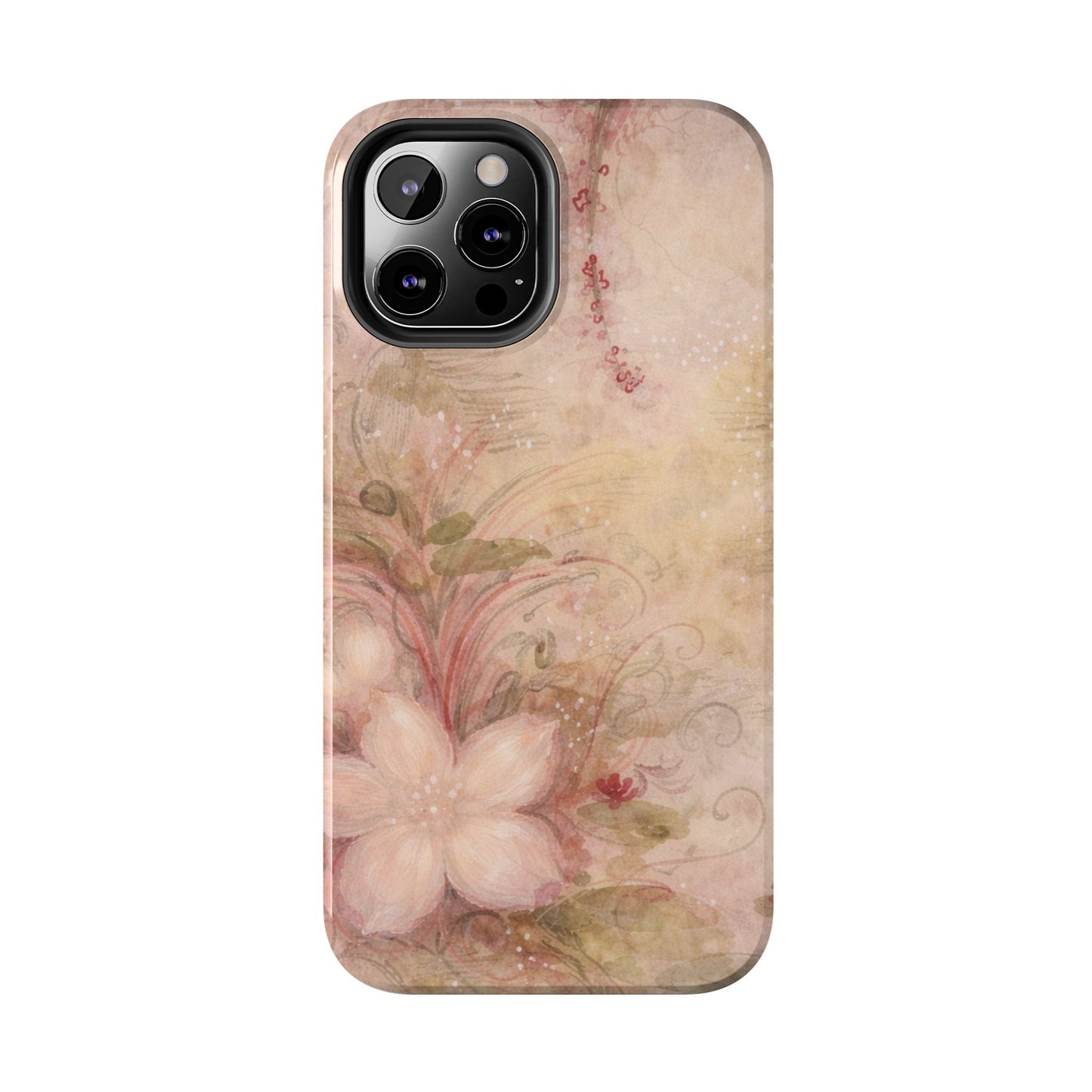 Antique Watercolor Floral - Protective Phone Case