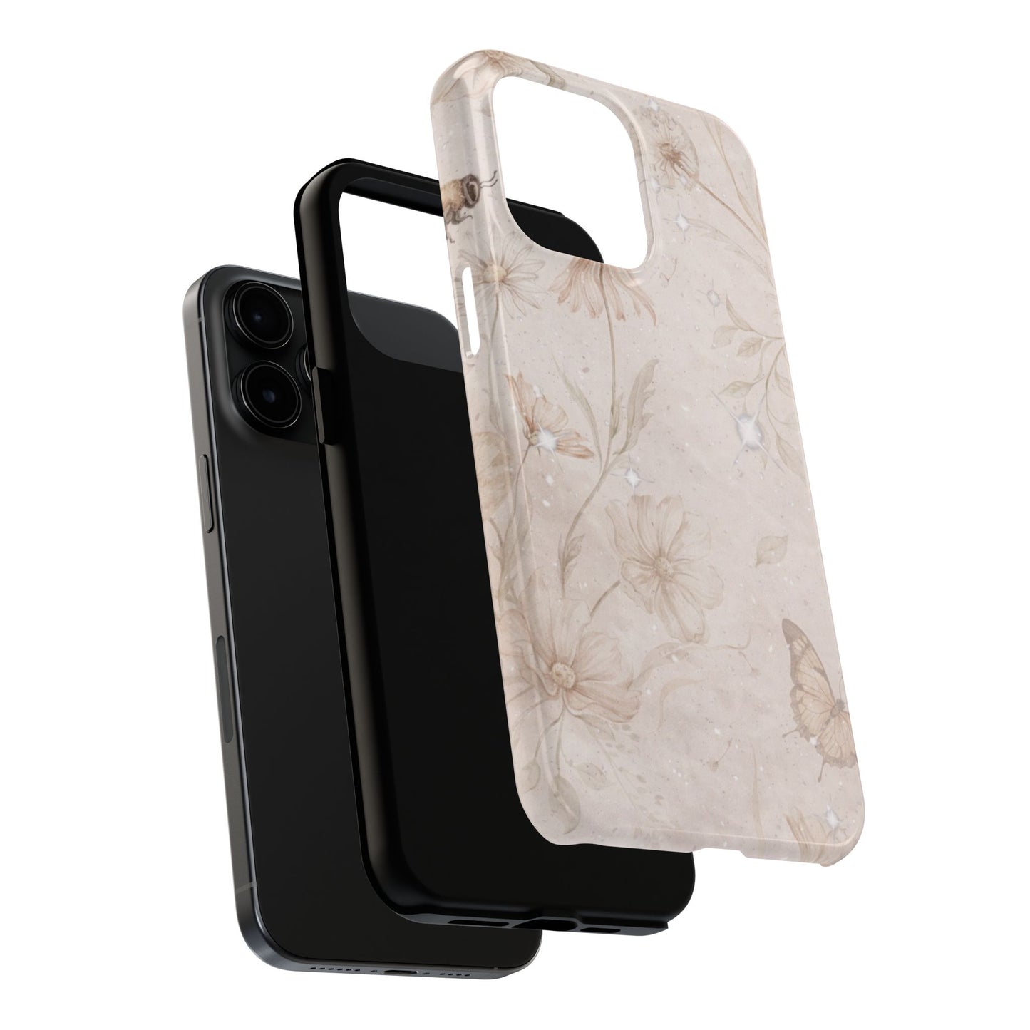 Beige Bloom - Protective Phone Case