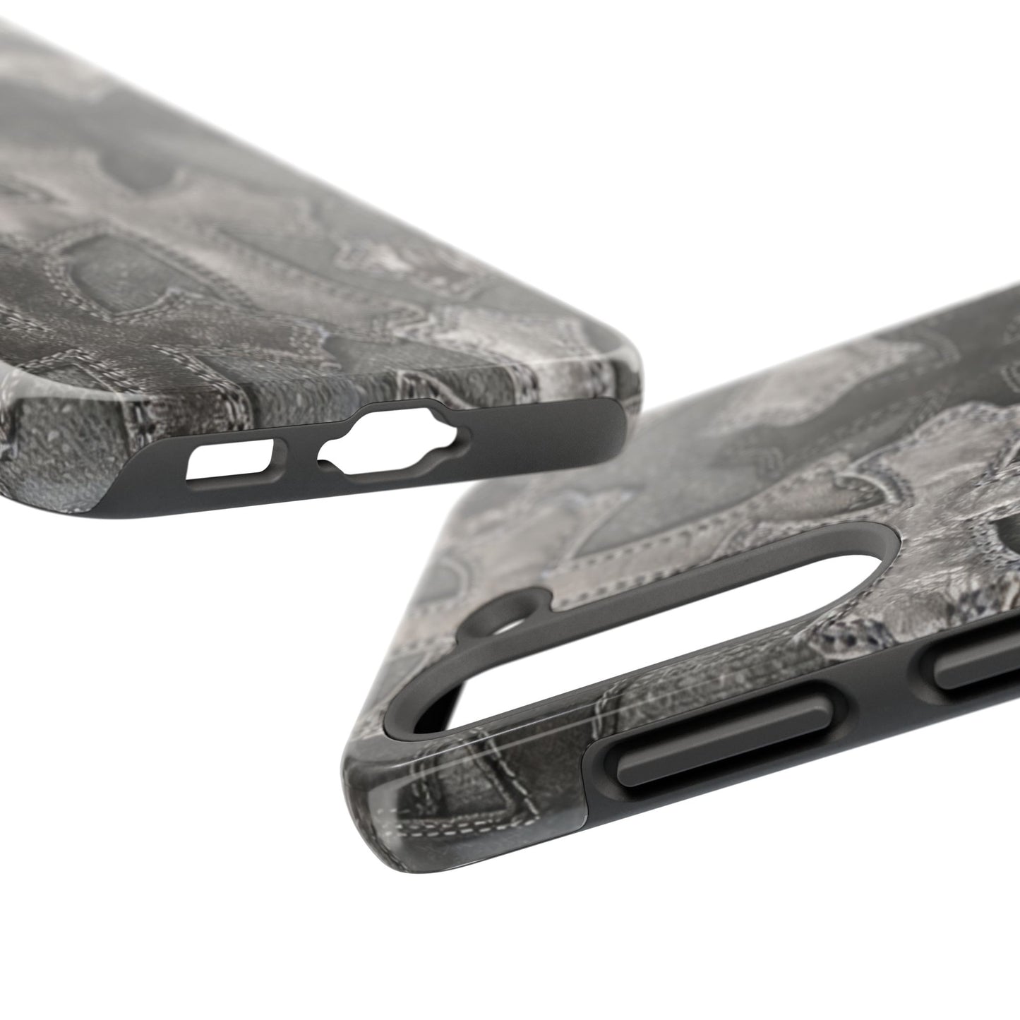 Grey Patchwork Crosses - Protective Phone Case