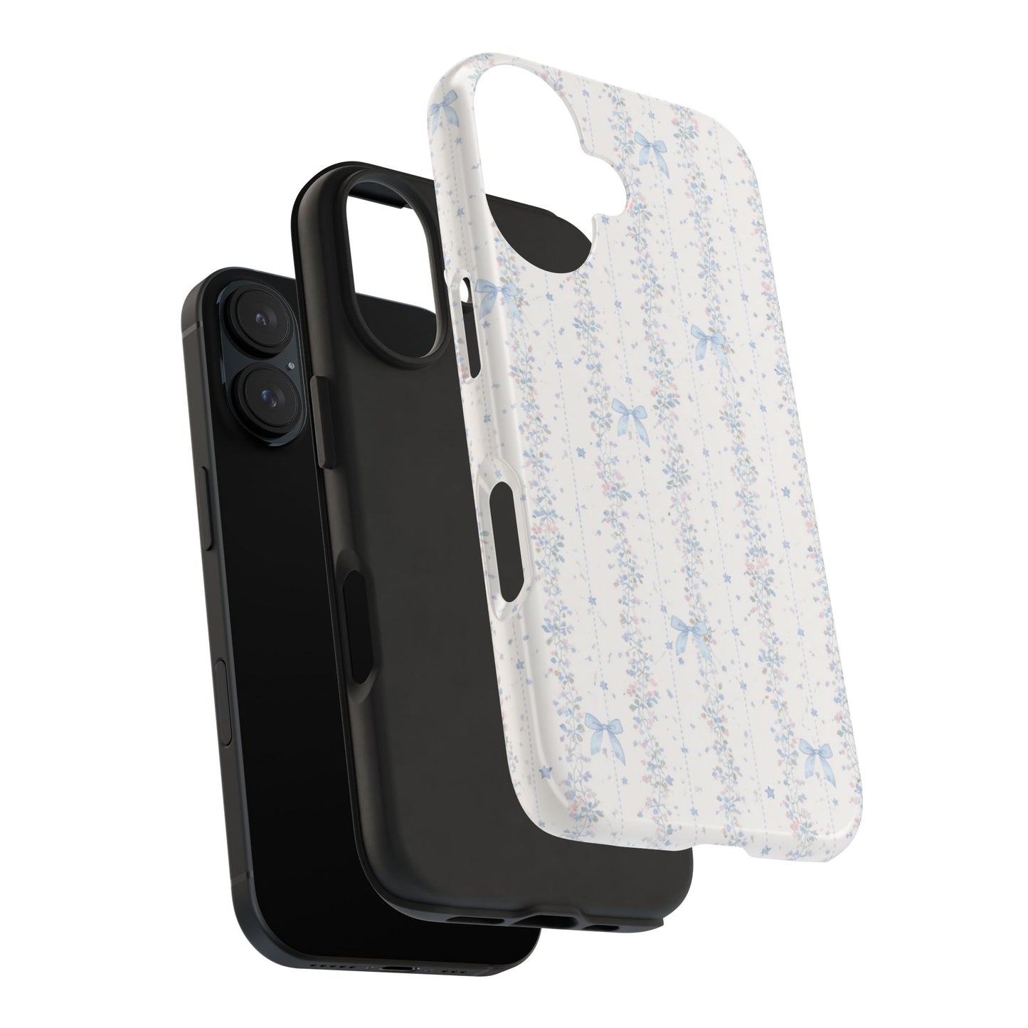 Bows and Stripes - Protective Phone Case