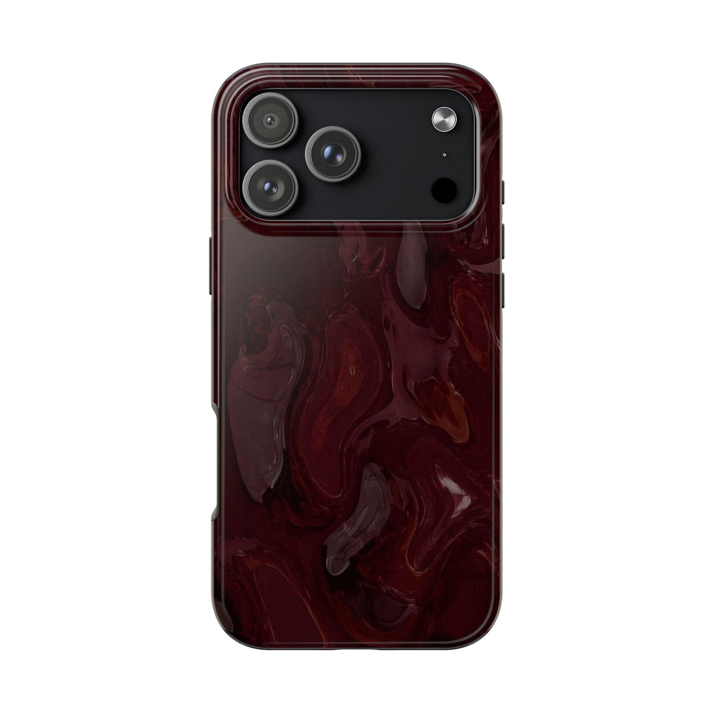 Glossy Maroon - Protective Phone Case