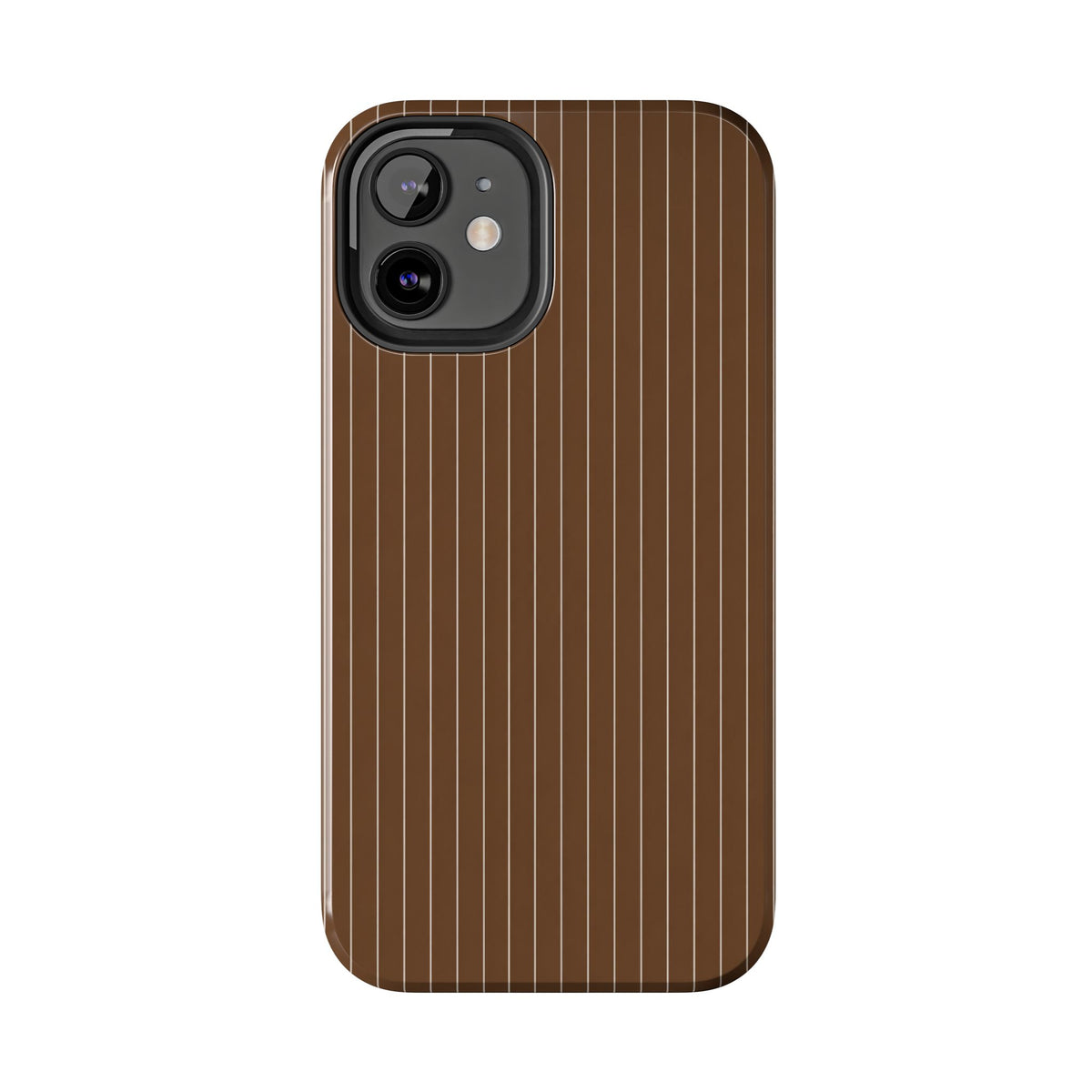 Brown Pinstripe - Protective Phone Case