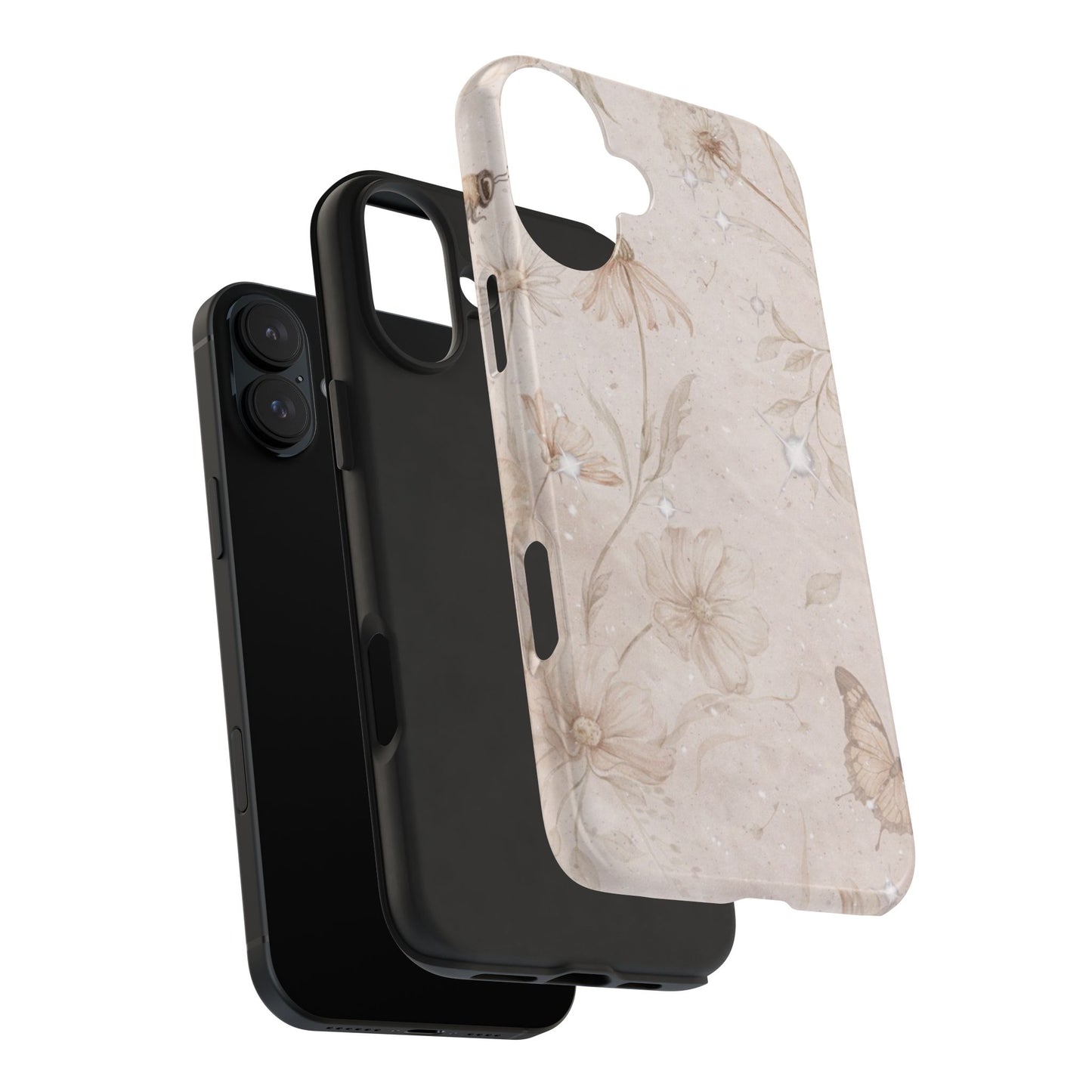 Beige Bloom - Protective Phone Case